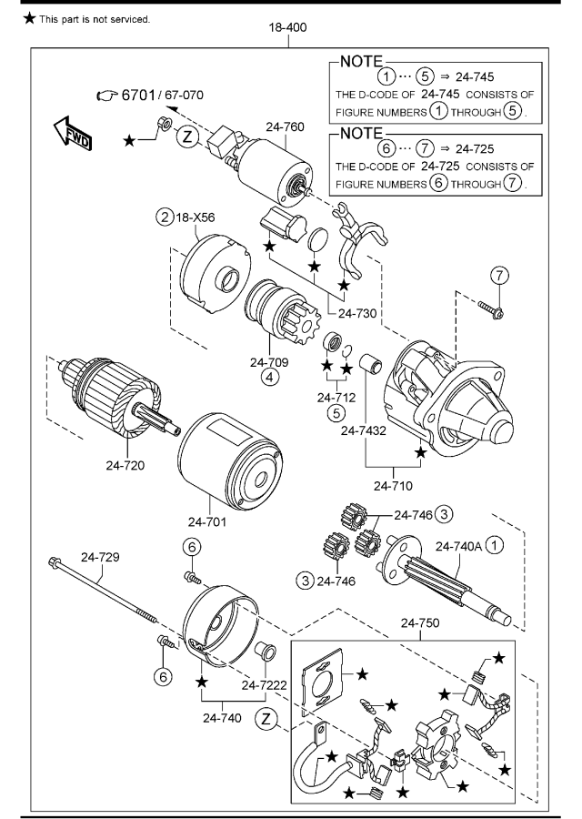 Diagram STARTER for your Mazda