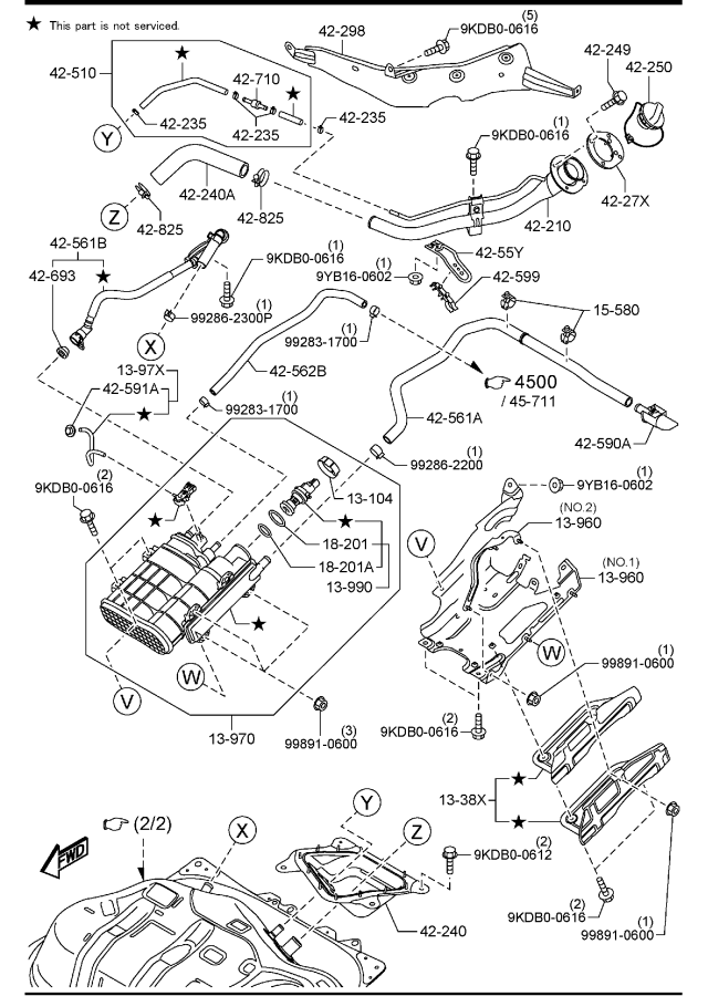 Diagram FUEL TANK (USA/CAN) for your 2009 Mazda Mazda3  SEDAN I 