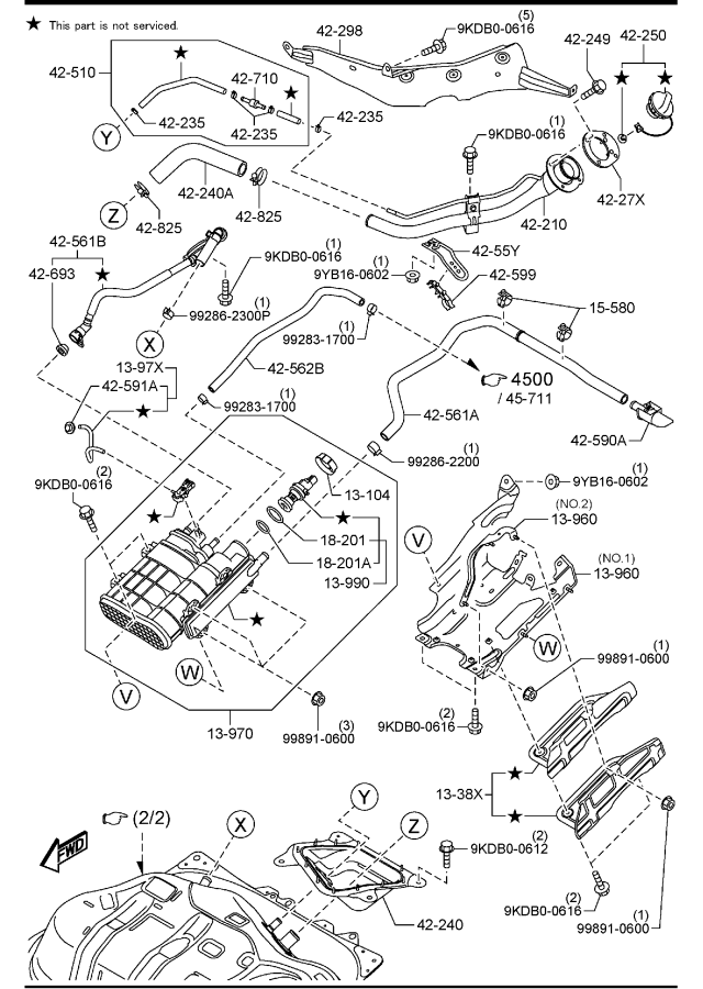 Diagram FUEL TANK (USA/CAN) for your 2009 Mazda Mazda3  SEDAN I 