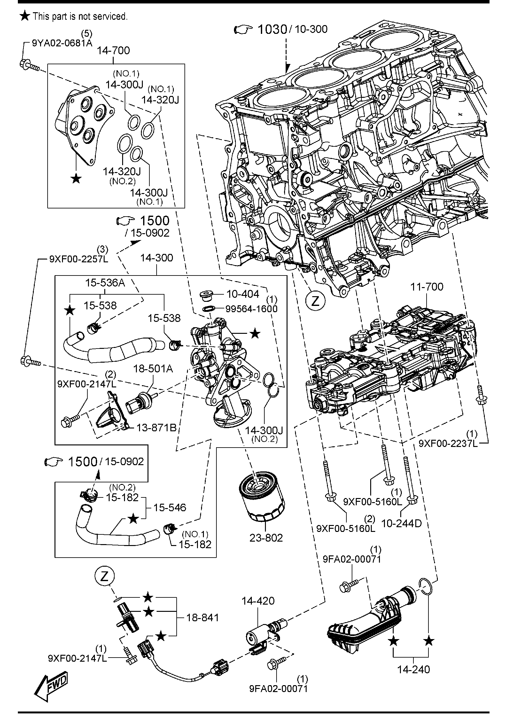 Diagram OIL PUMP & FILTER (PYUL) for your Mazda