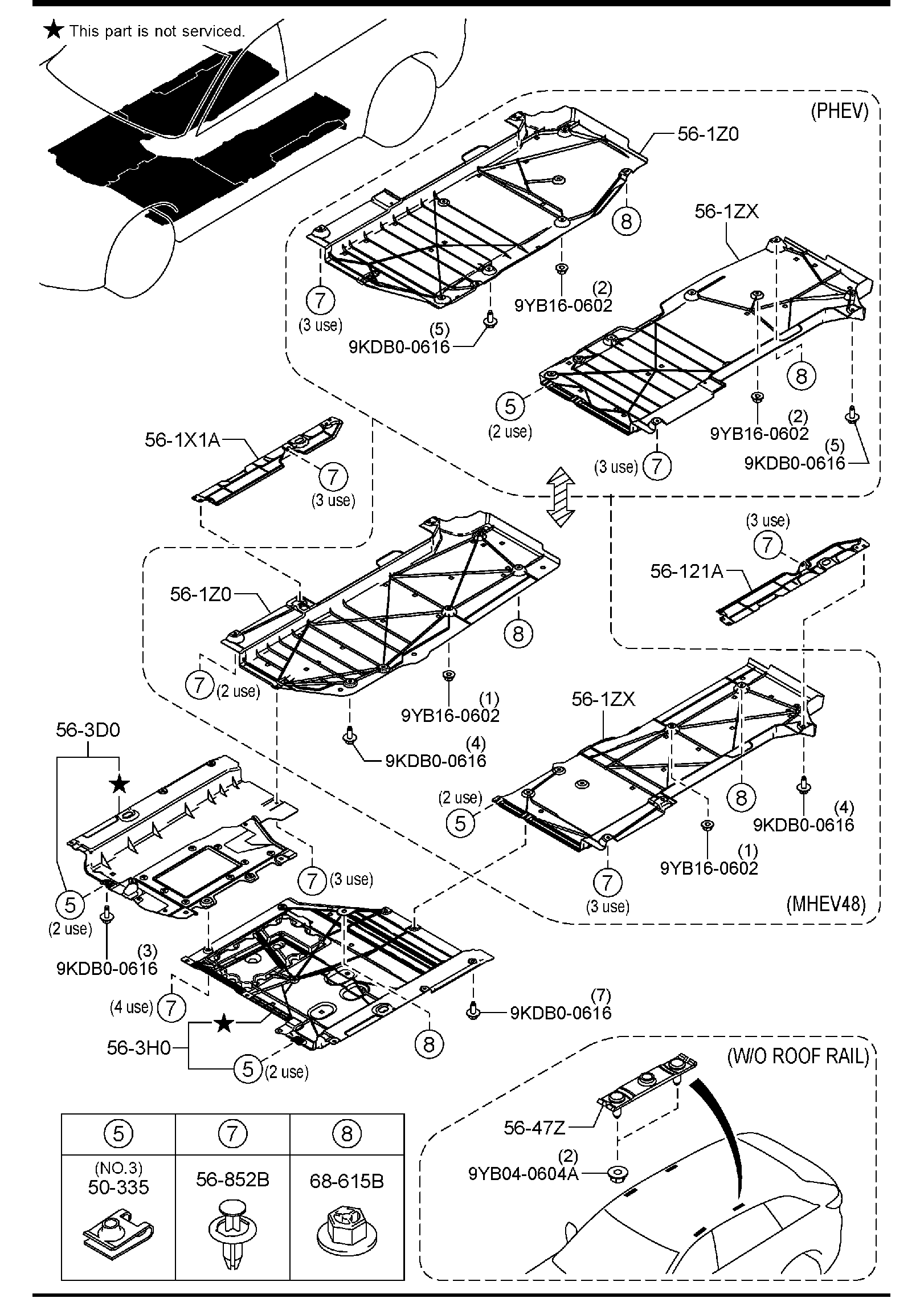 Diagram FLOOR ATTACHMENTS for your 2014 Mazda MX-5 Miata   