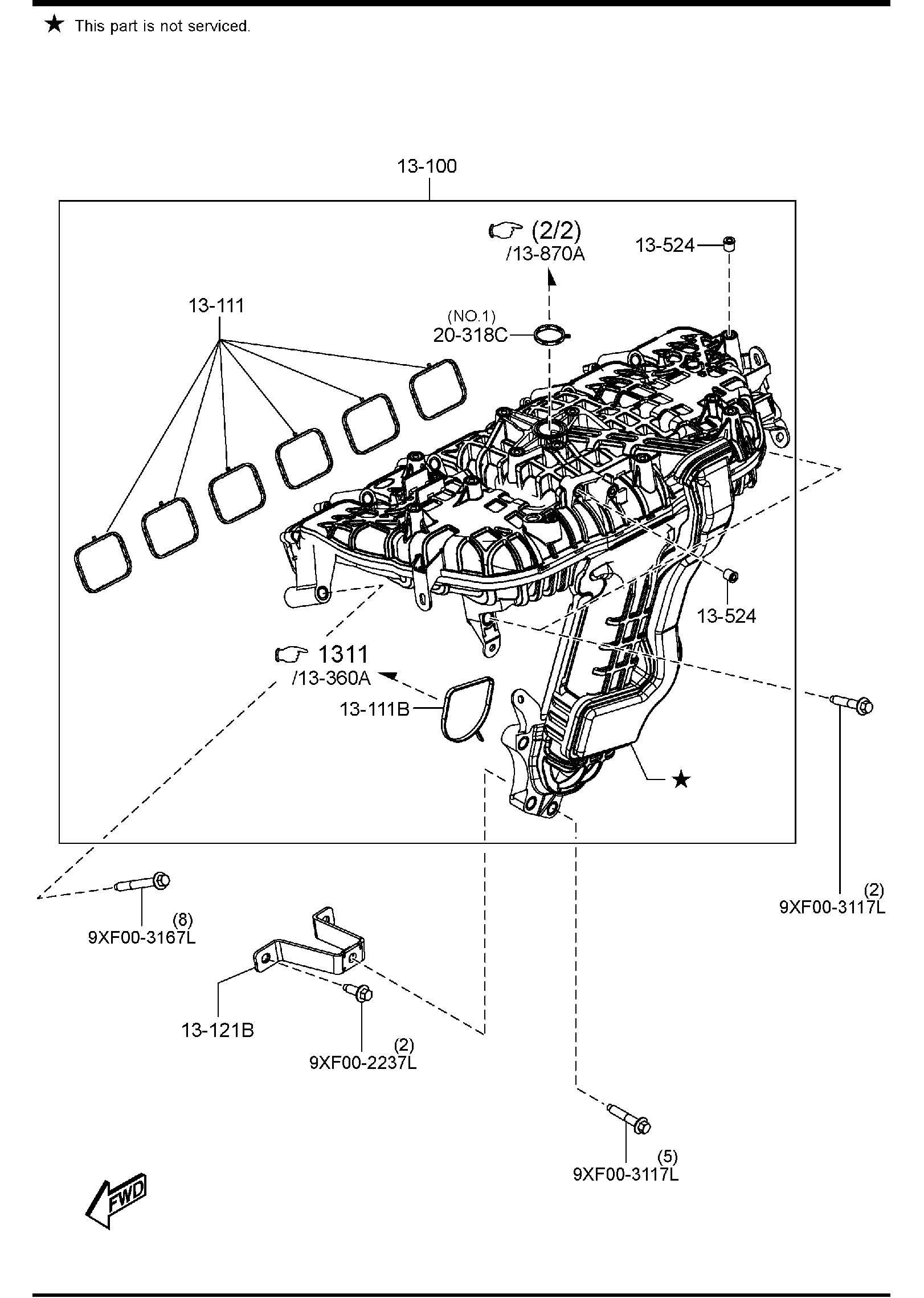 Diagram INLET MANIFOLD (H3T) for your 1993 Mazda MX-5 Miata   