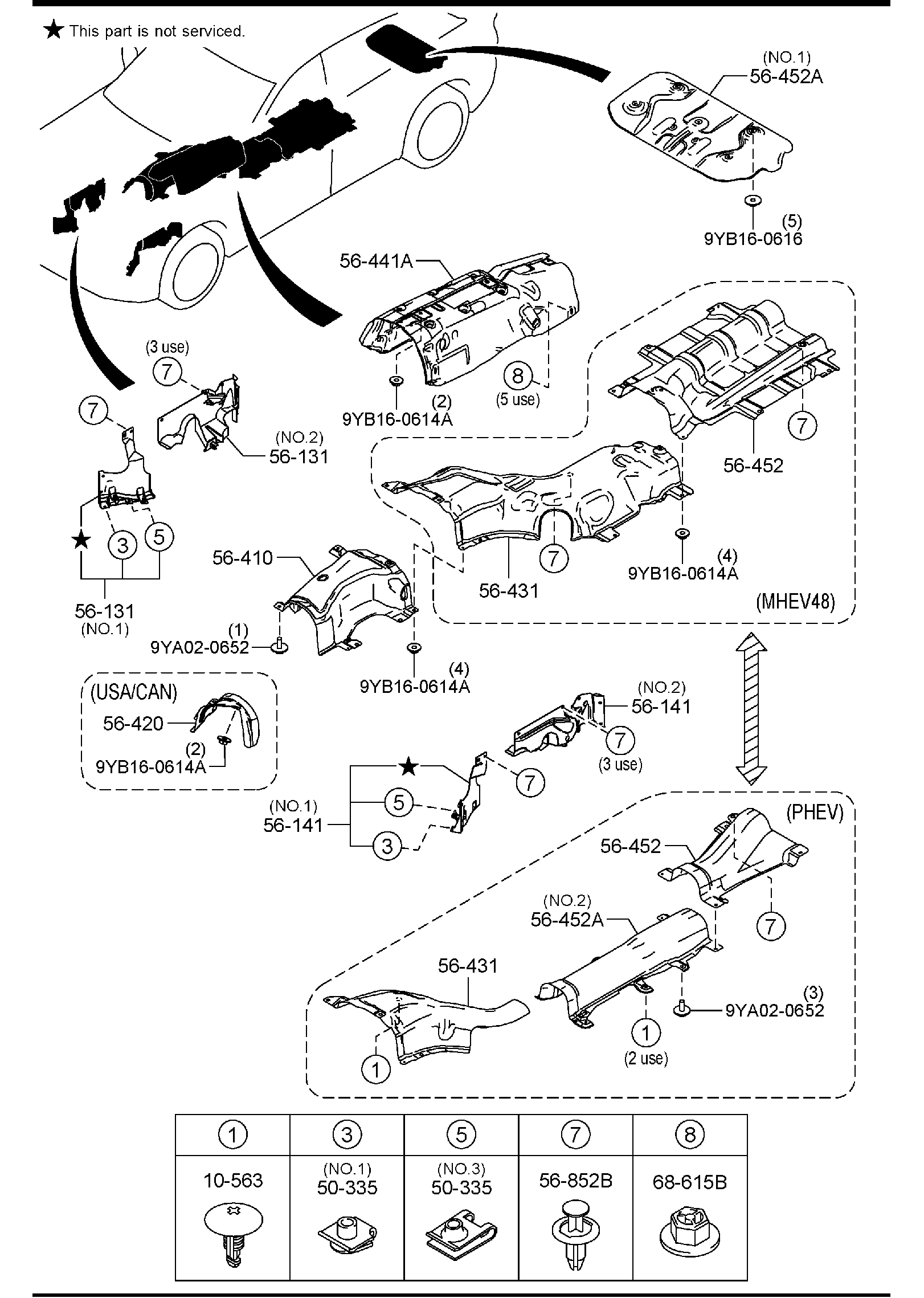 Diagram FLOOR ATTACHMENTS for your 2014 Mazda MX-5 Miata   