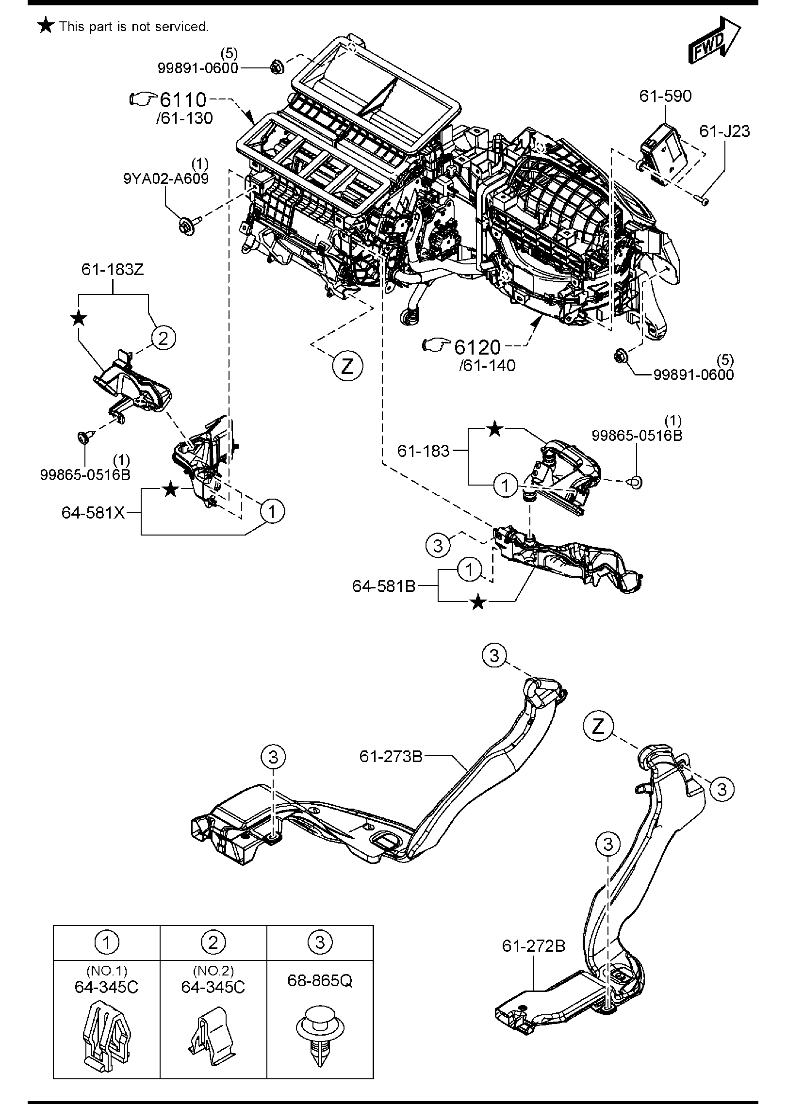 Diagram HEATER (PIPINGS & RELATED PARTS) (MHEV48) for your 2001 Mazda B4000   