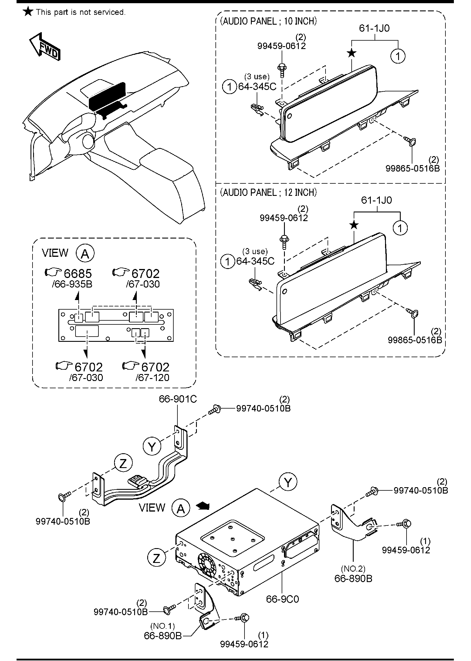 Diagram AUDIO SYSTEMS (RADIO & DISPLAY) for your 2018 Mazda MX-5 Miata   