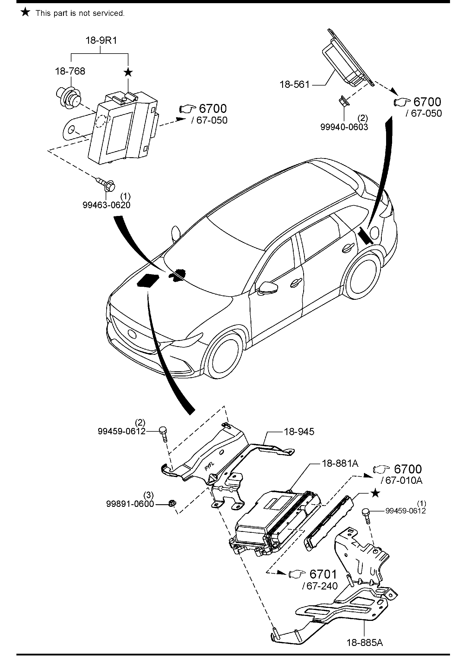 Diagram ENGINE SWITCHES & RELAYS for your 2013 Mazda