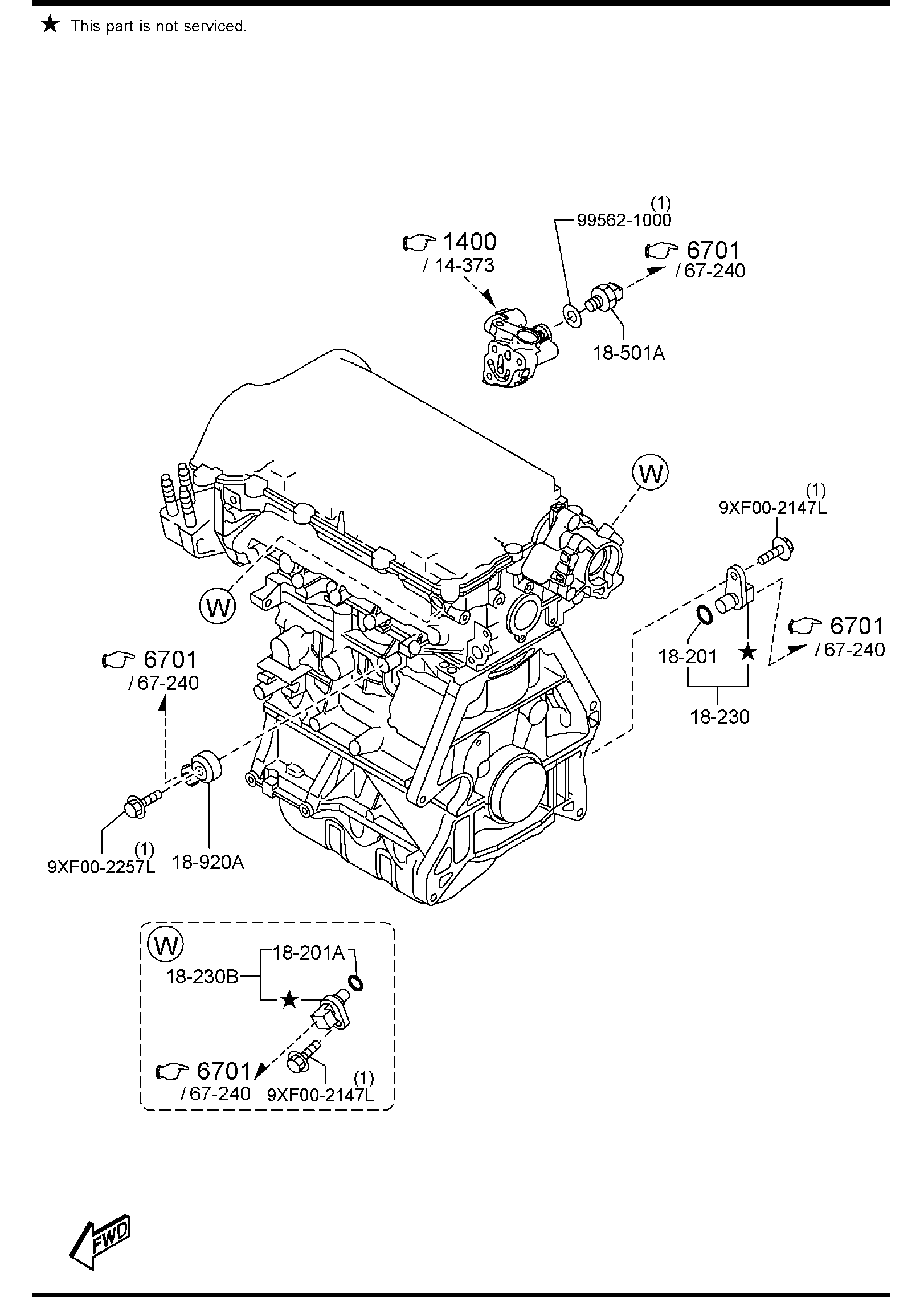 Diagram ENGINE SWITCHES & RELAYS for your 2013 Mazda