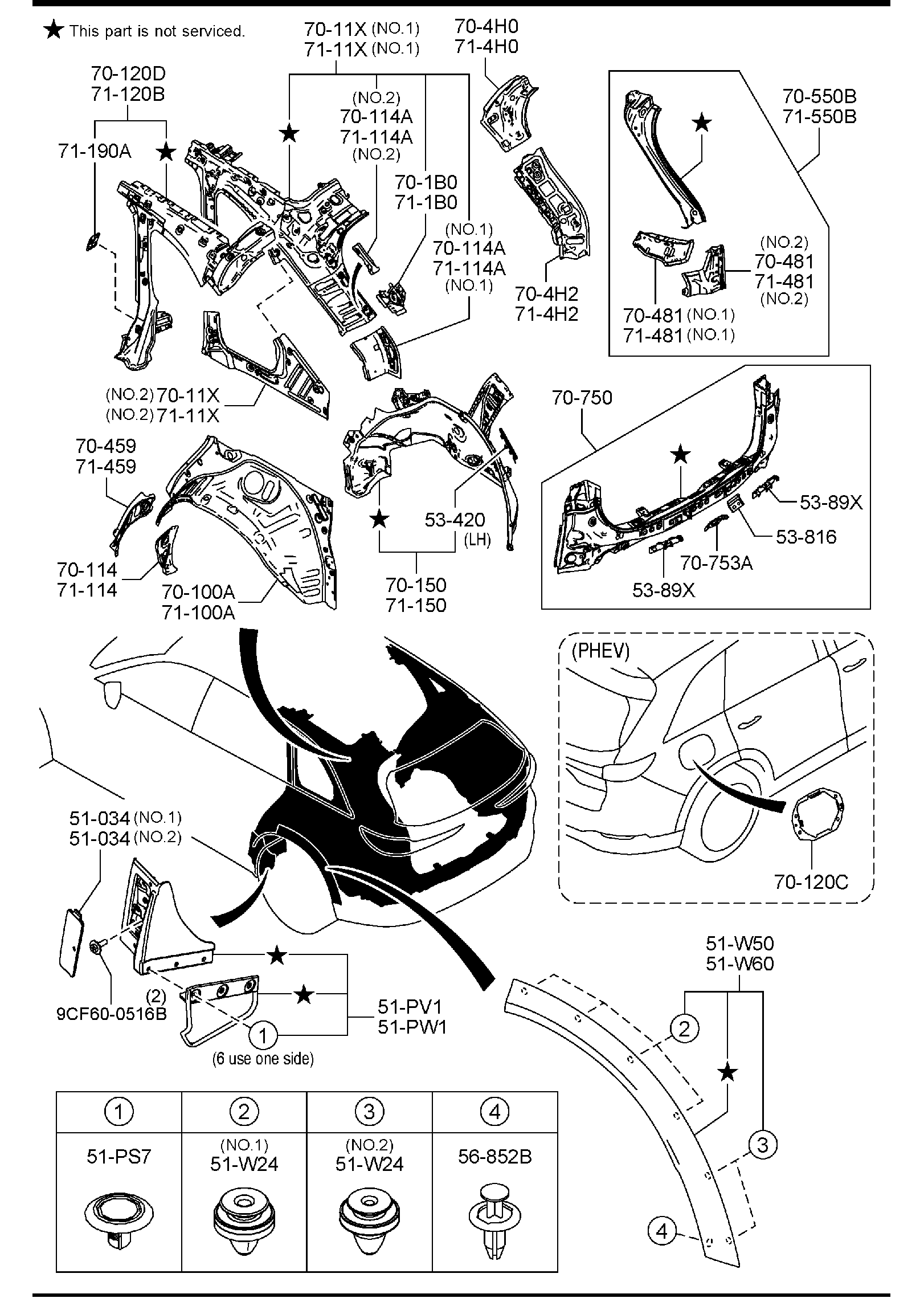 Diagram SIDE PANELS for your 2017 Mazda Mazda3 2.0L MT 2WD SEDAN SPORT (VIN Begins: 3MZ) 