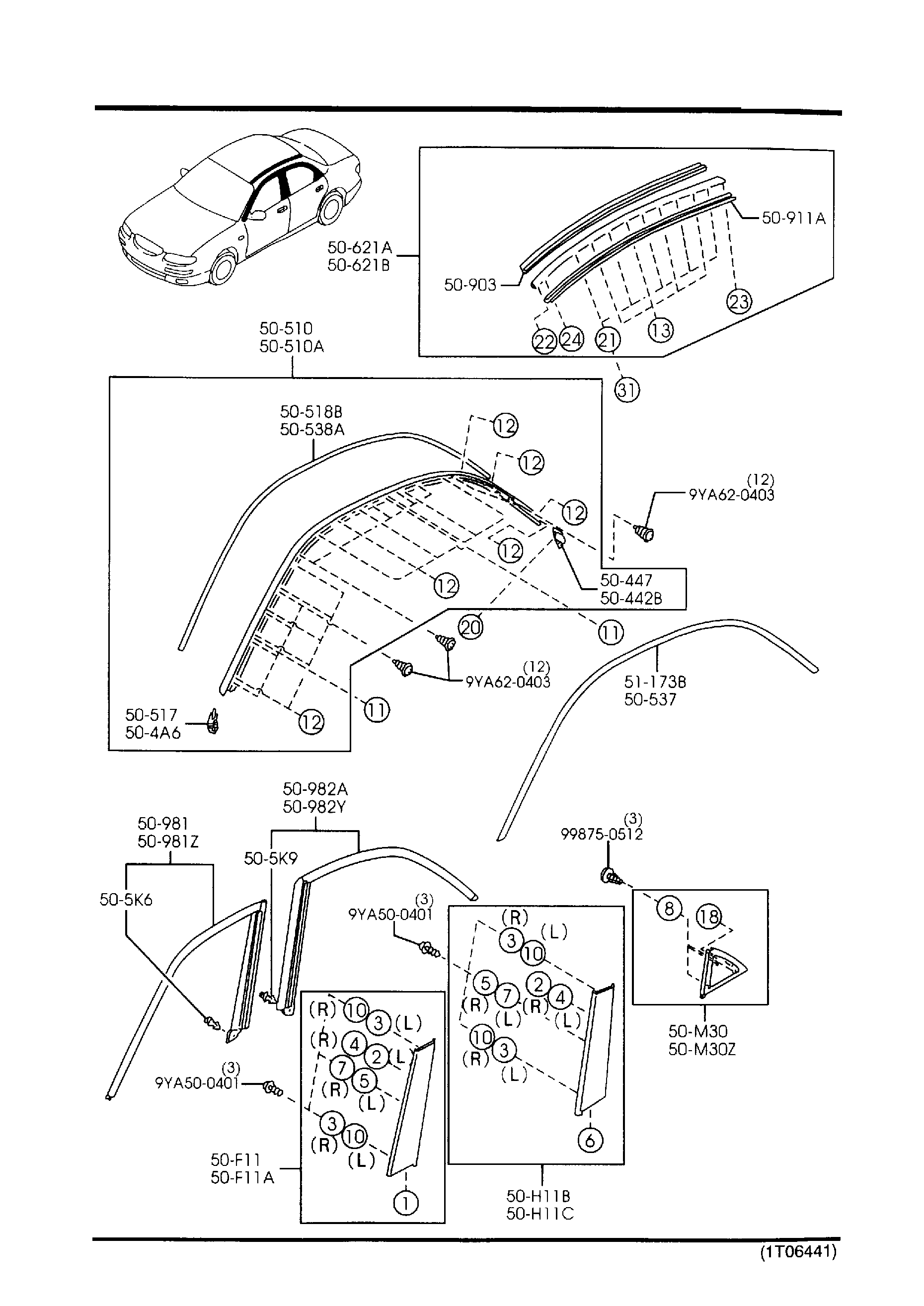 Diagram BODY MOULDINGS for your 2021 Mazda CX-9   