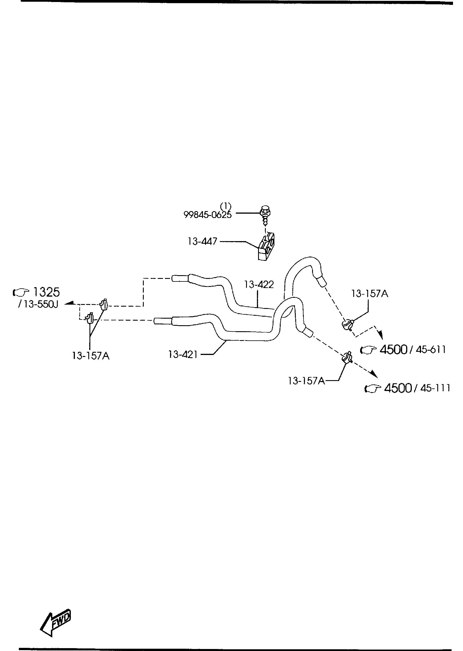 Diagram FUEL SYSTEM (2500CC) for your 2000 Mazda Millenia   