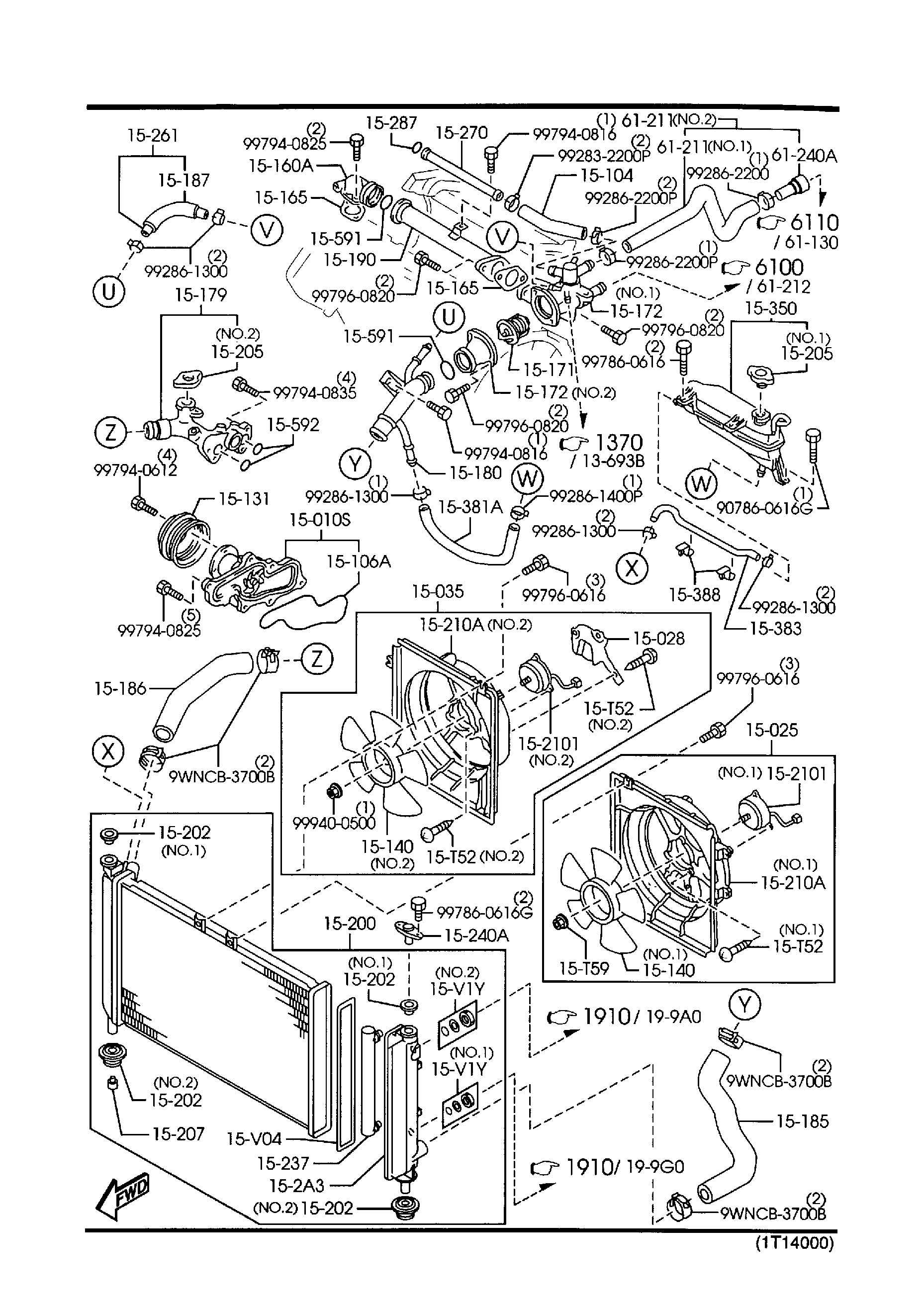 Diagram COOLING SYSTEM (2500CC) for your 2014 Mazda Mazda5  Grand Touring 