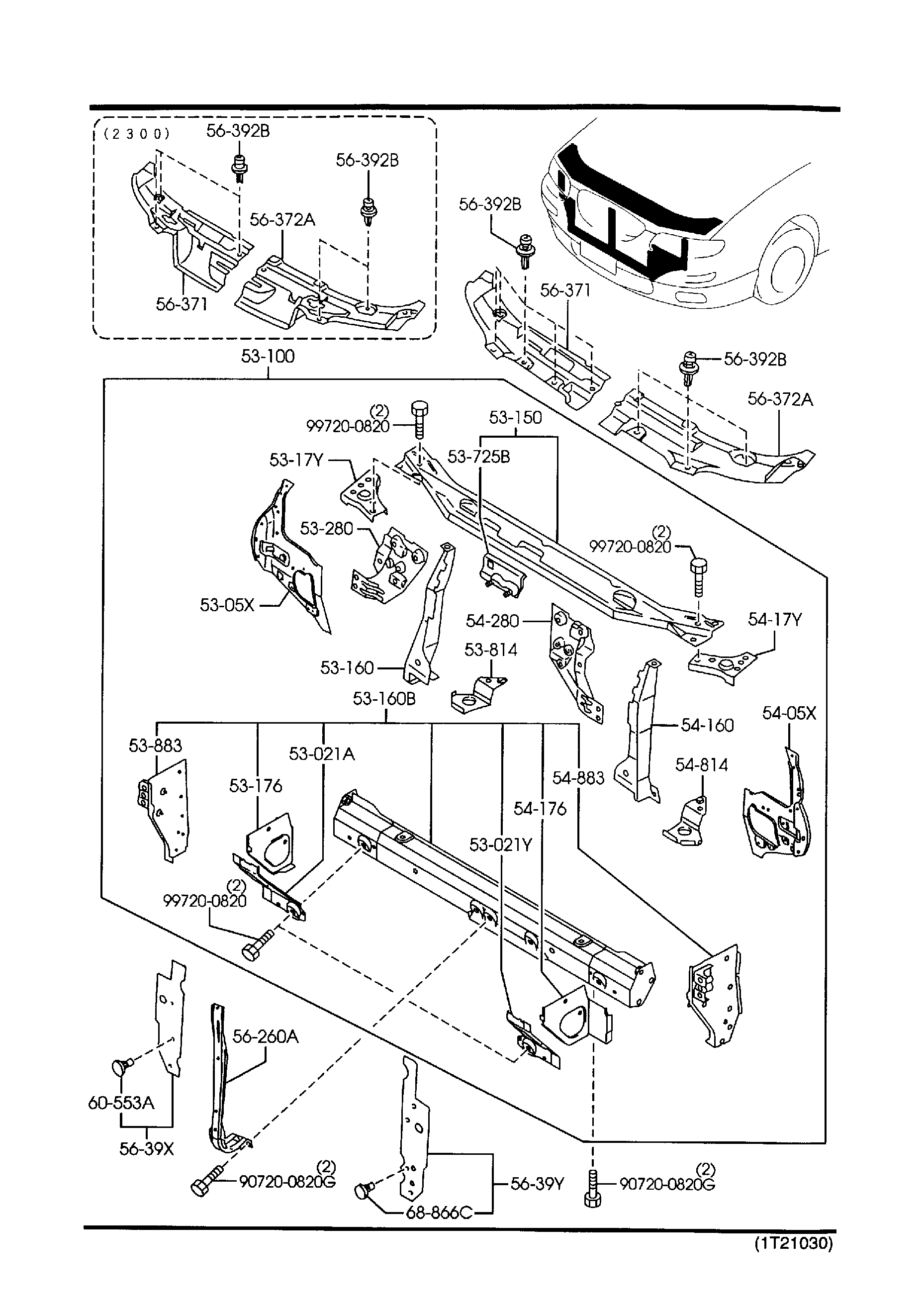 Diagram FRONT PANELS for your 2010 Mazda MX-5 Miata  W/RETRACTABLE HARD TOP P TOURING 