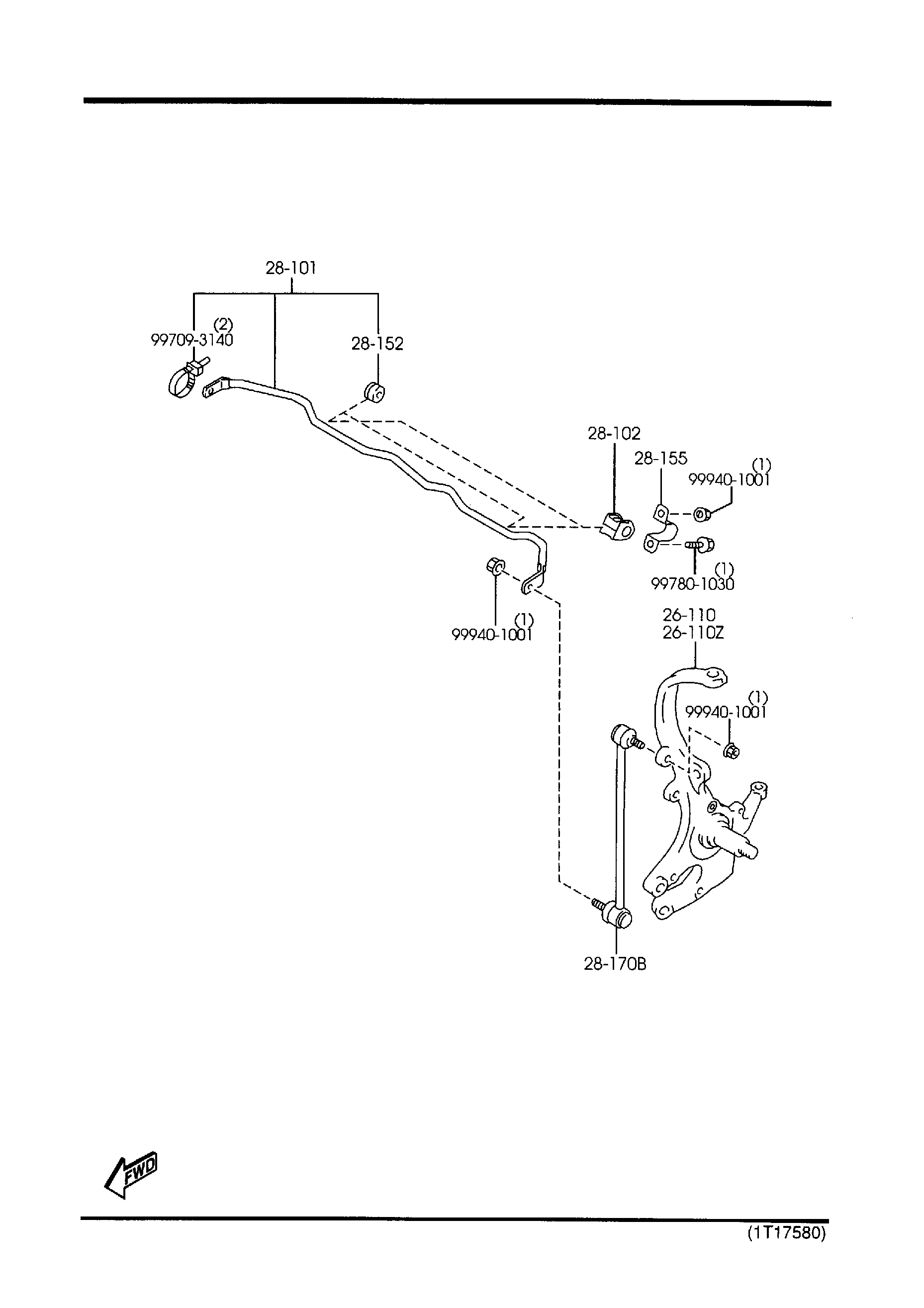 Diagram REAR STABILIZER (2300CC) for your 2009 Mazda CX-7   