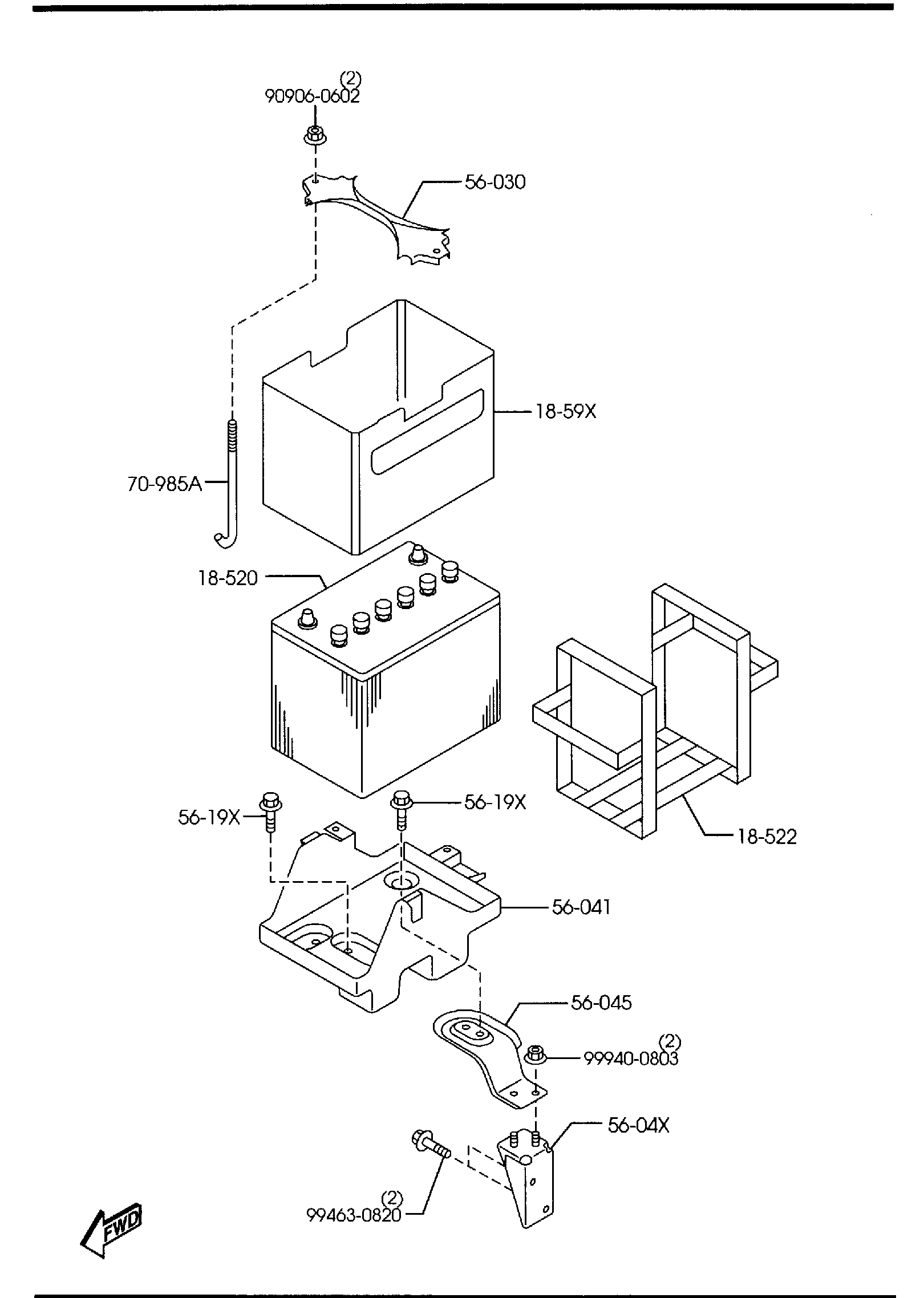 Diagram BATTERY for your 2011 Mazda Mazda3   