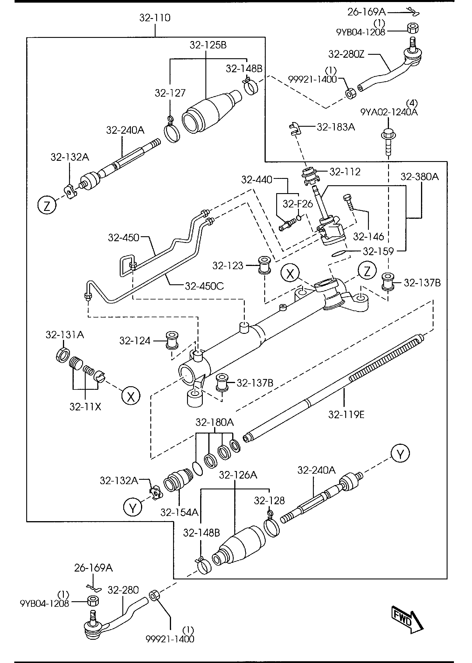 Diagram STEERING GEAR for your 2012 Mazda CX-7   