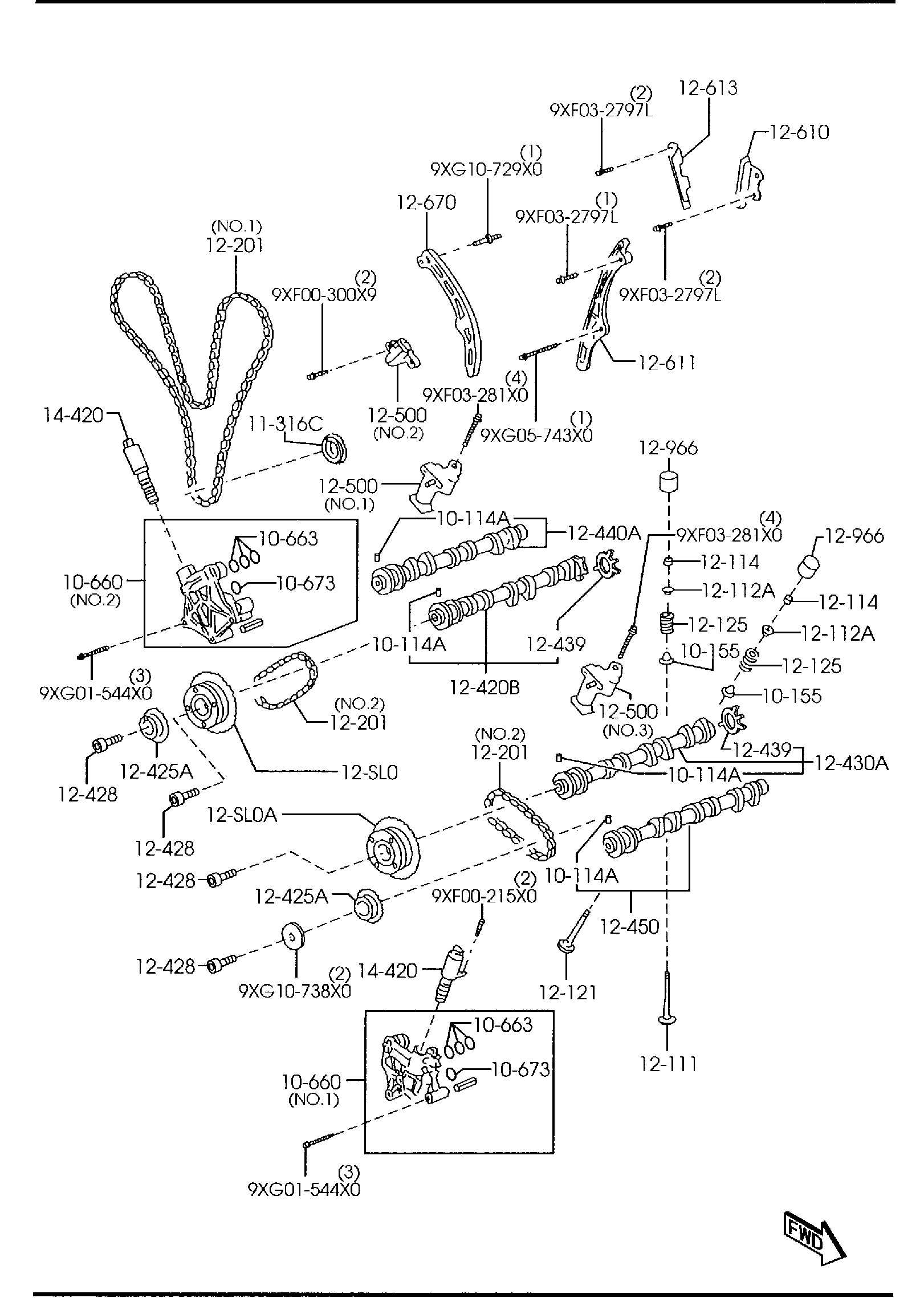 Diagram VALVE SYSTEM (3700CC) for your 2003 Mazda Mazda6 3.0L AT SEDAN BASE 