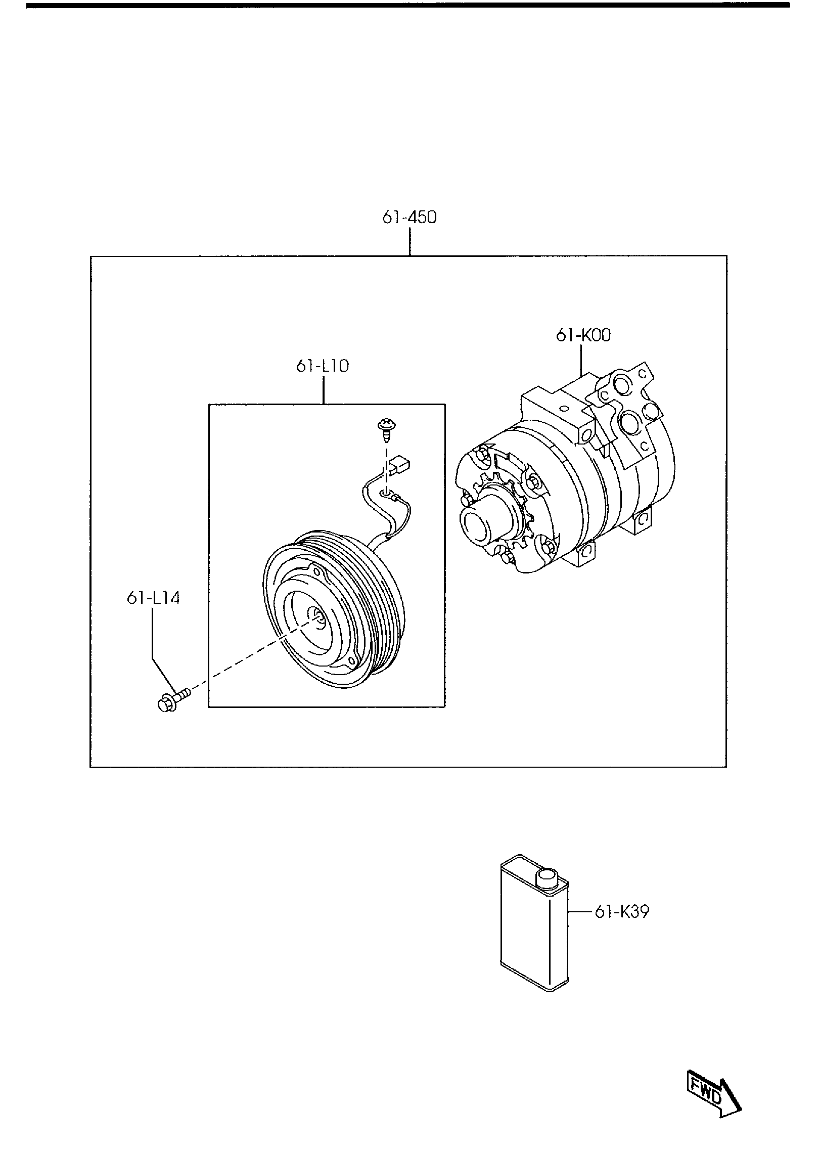 Diagram AIR CONDITIONING COMPRESSOR COMPONENTS for your 2006 Mazda B2300   
