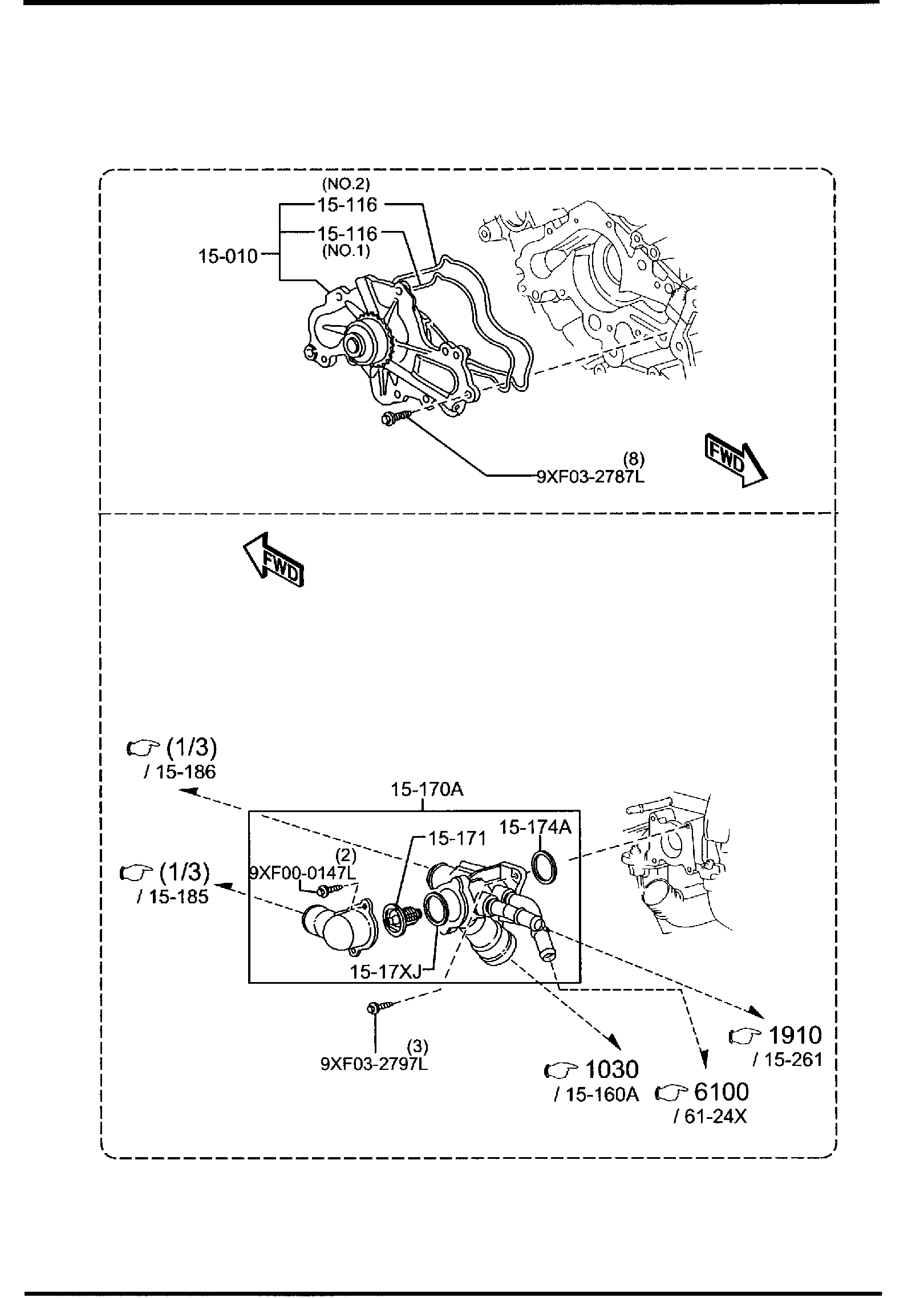 Diagram COOLING SYSTEM (3700CC) for your 1992 Mazda Protege S   