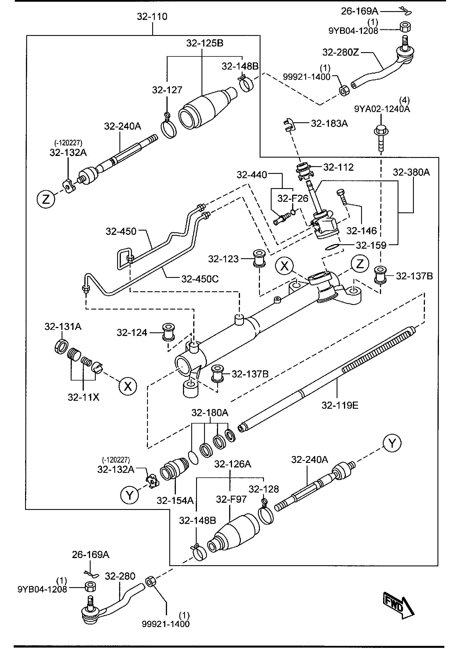 Full size assembly image of STEERING GEAR (1/1)