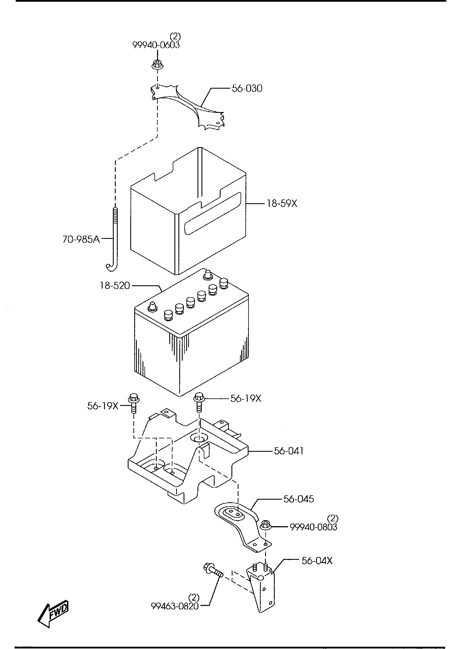 Diagram BATTERY for your 2007 Mazda Mazda3  HATCHBACK SPEED3 