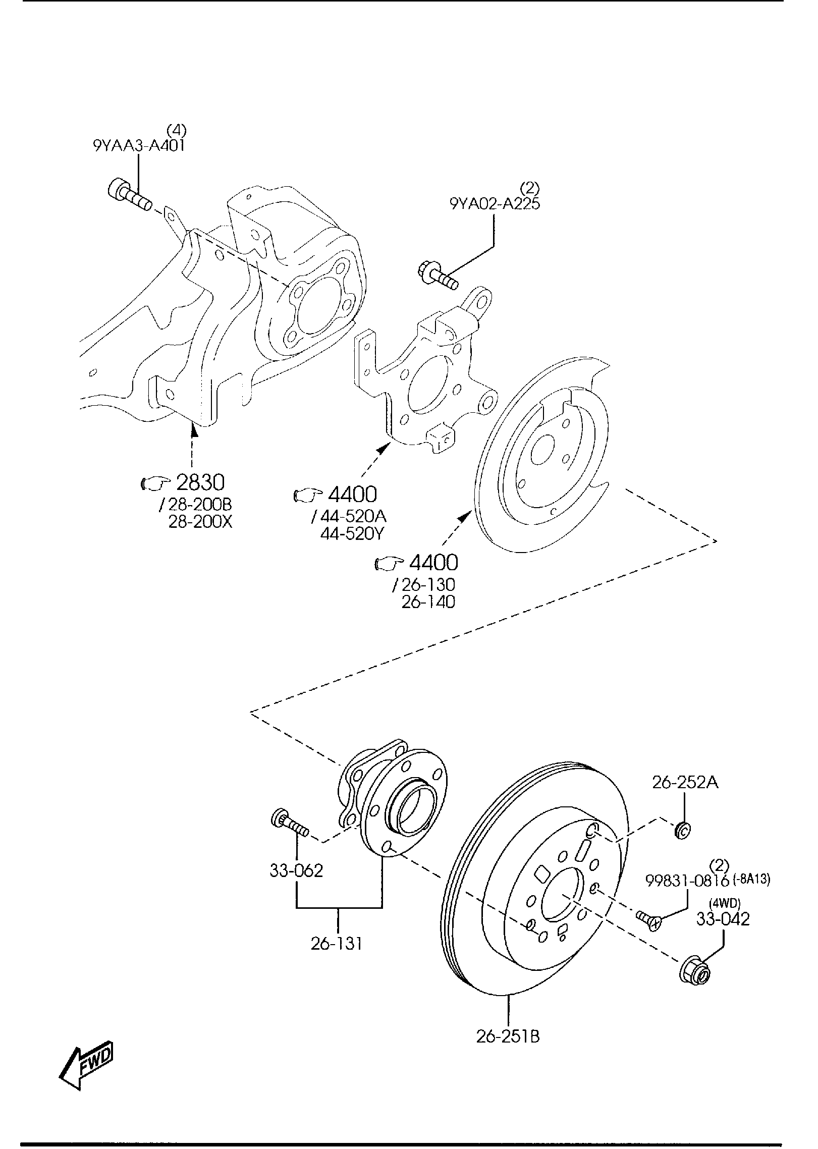 Full size assembly image of REAR AXLE (1/1)