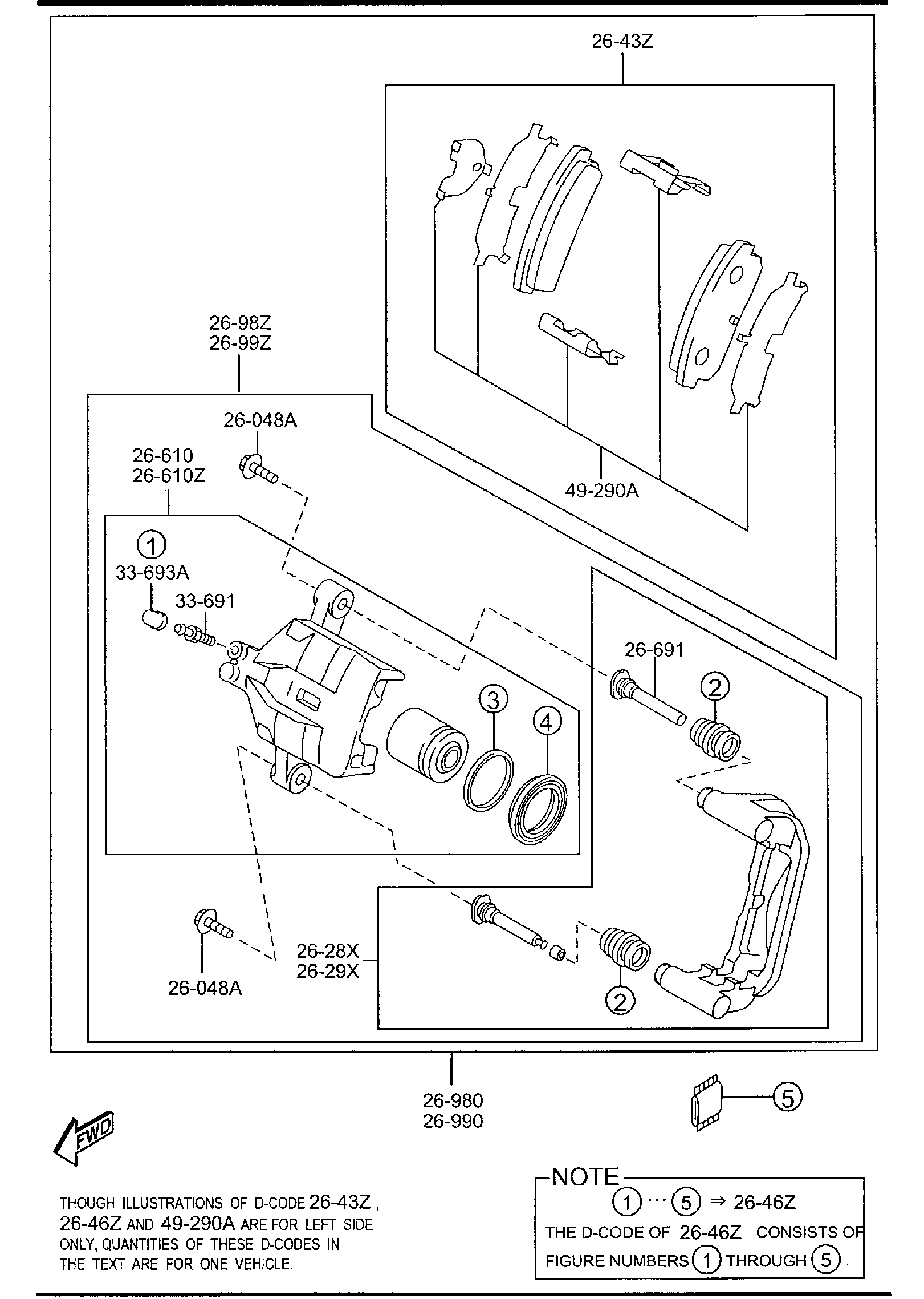 Diagram REAR BRAKE MECHANISMS for your 2011 Mazda CX-9 3.7L AT 2WD Sport 