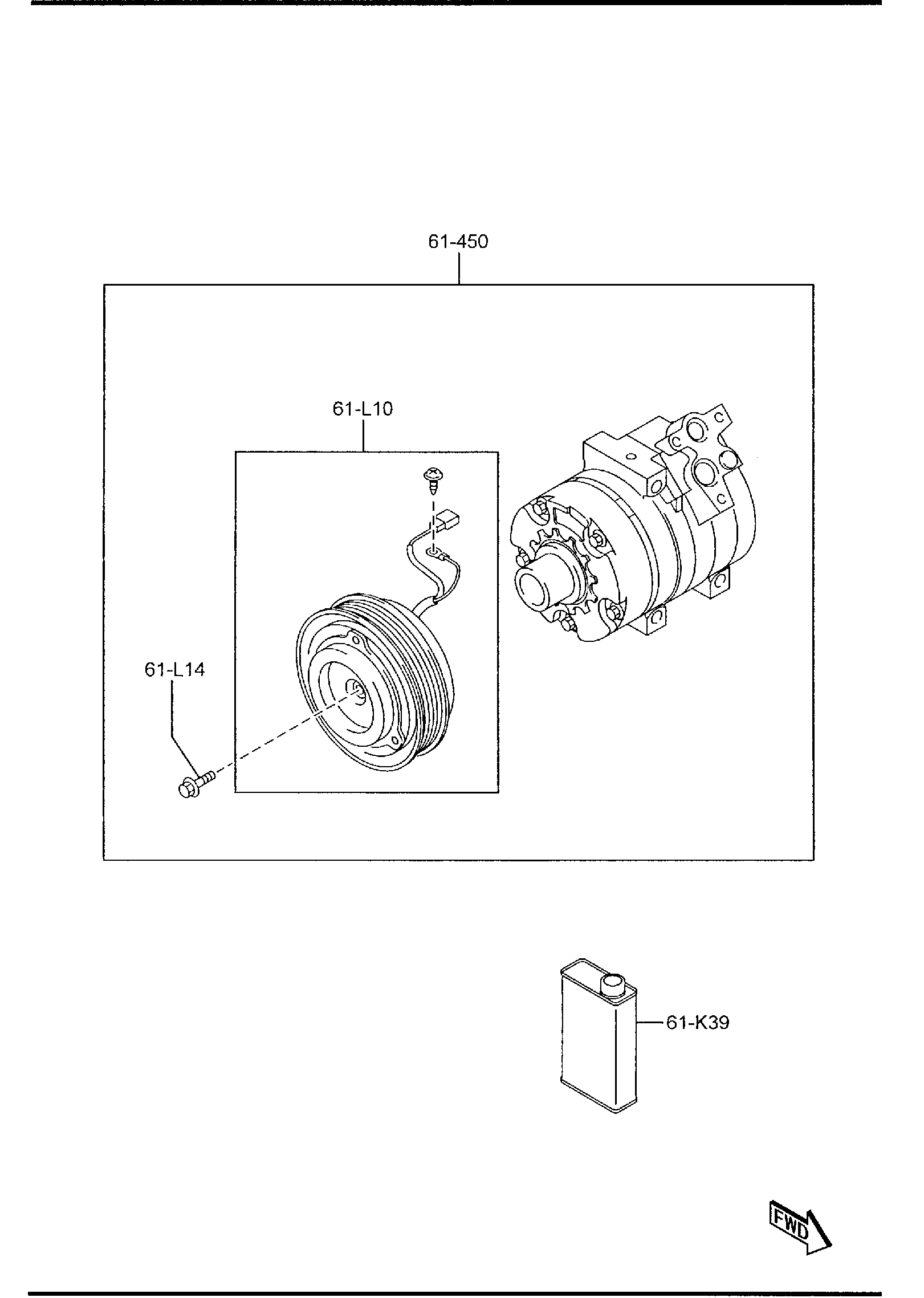 Full size assembly image of AIR CONDITIONING COMPRESSOR COMPONENTS (1/1)