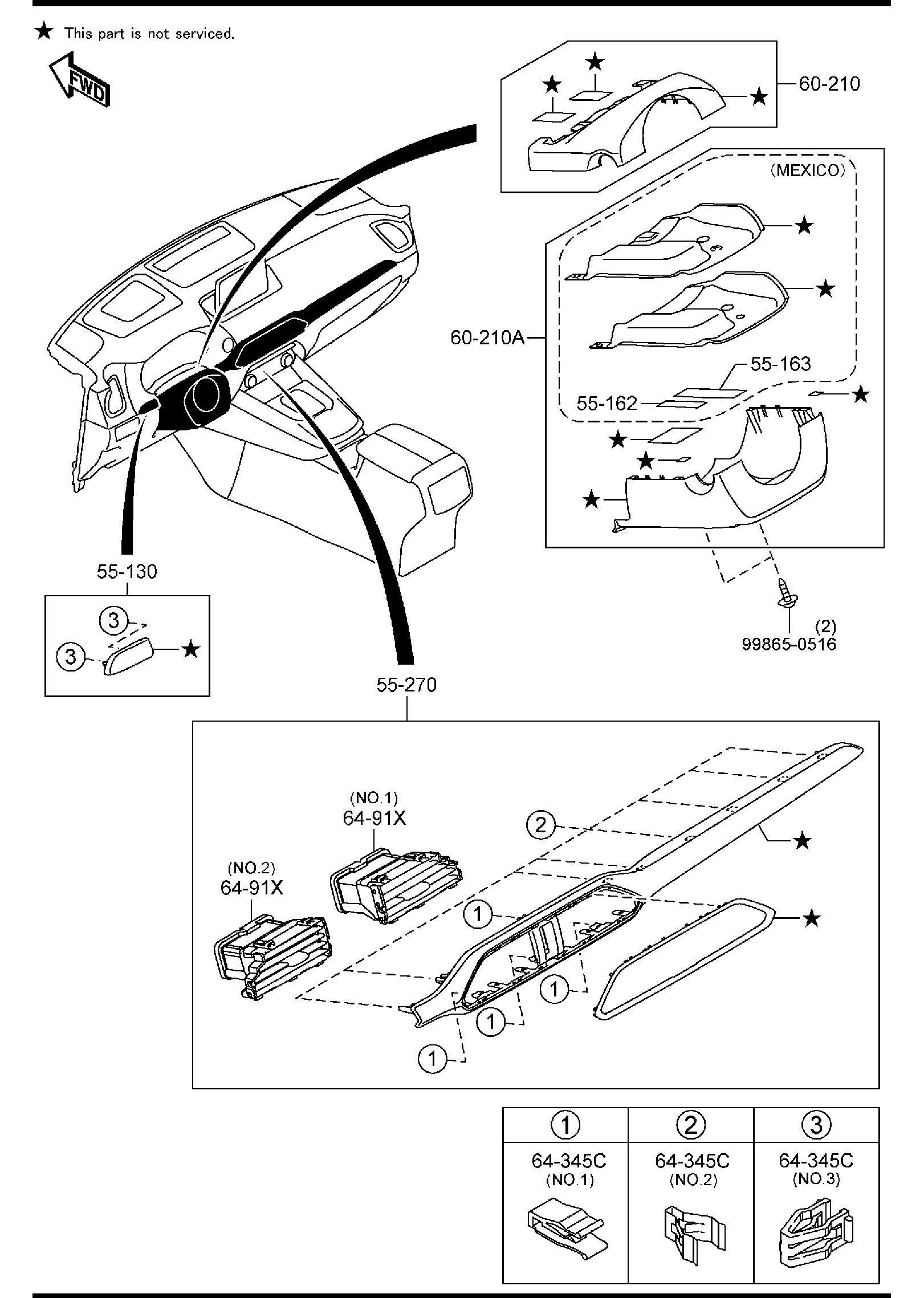 Diagram DASHBOARD EQUIPMENTS for your 2011 Mazda CX-7   