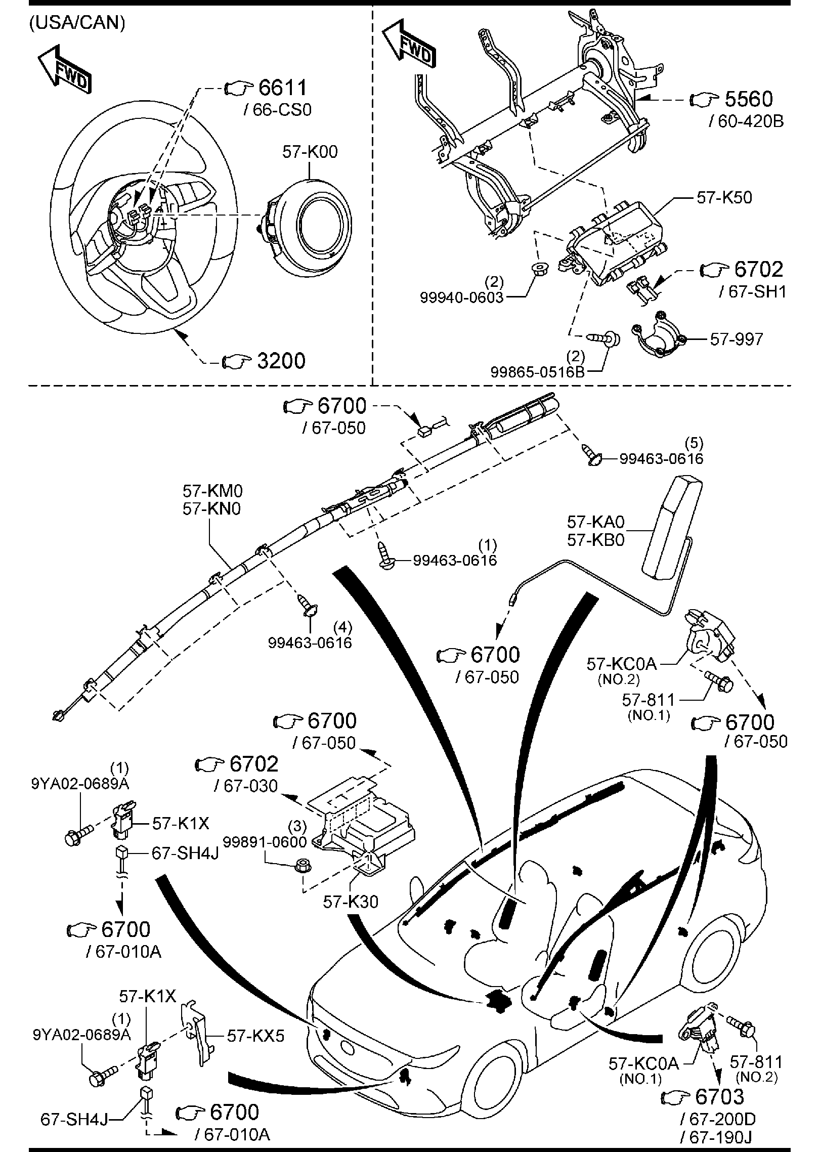 Diagram AIR BAG for your 2020 Mazda CX-30   