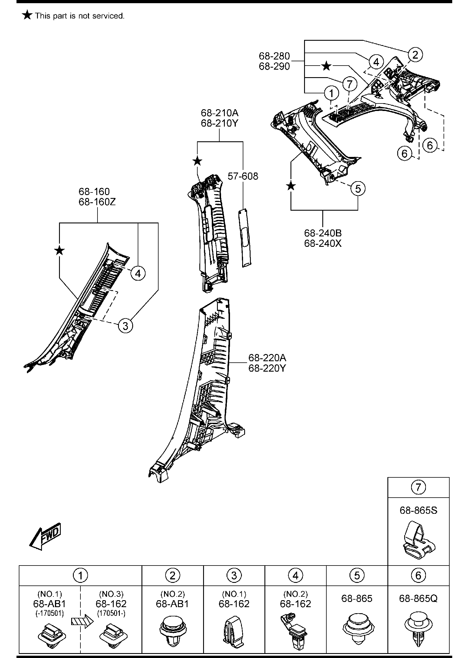Full size assembly image of PILLAR TRIMS (1/1)