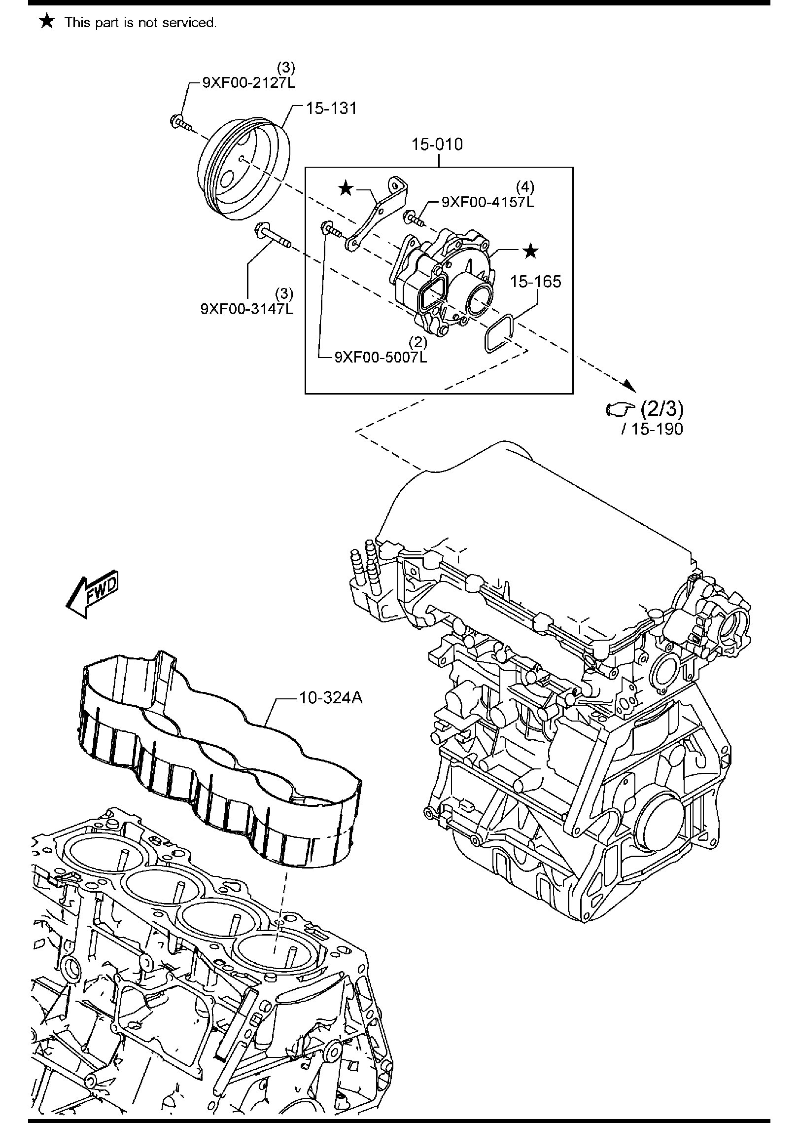 Diagram COOLING SYSTEM for your Mazda