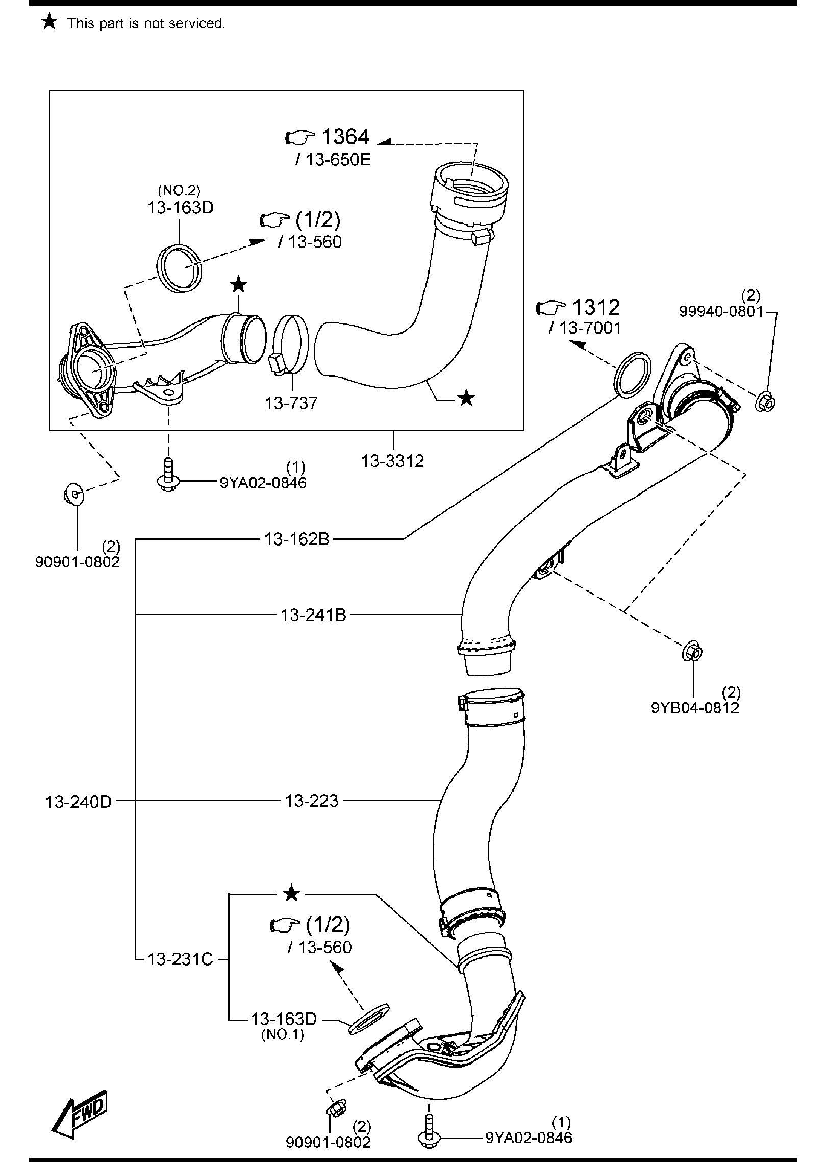 Diagram INTER COOLER for your 1993 Mazda B2200   