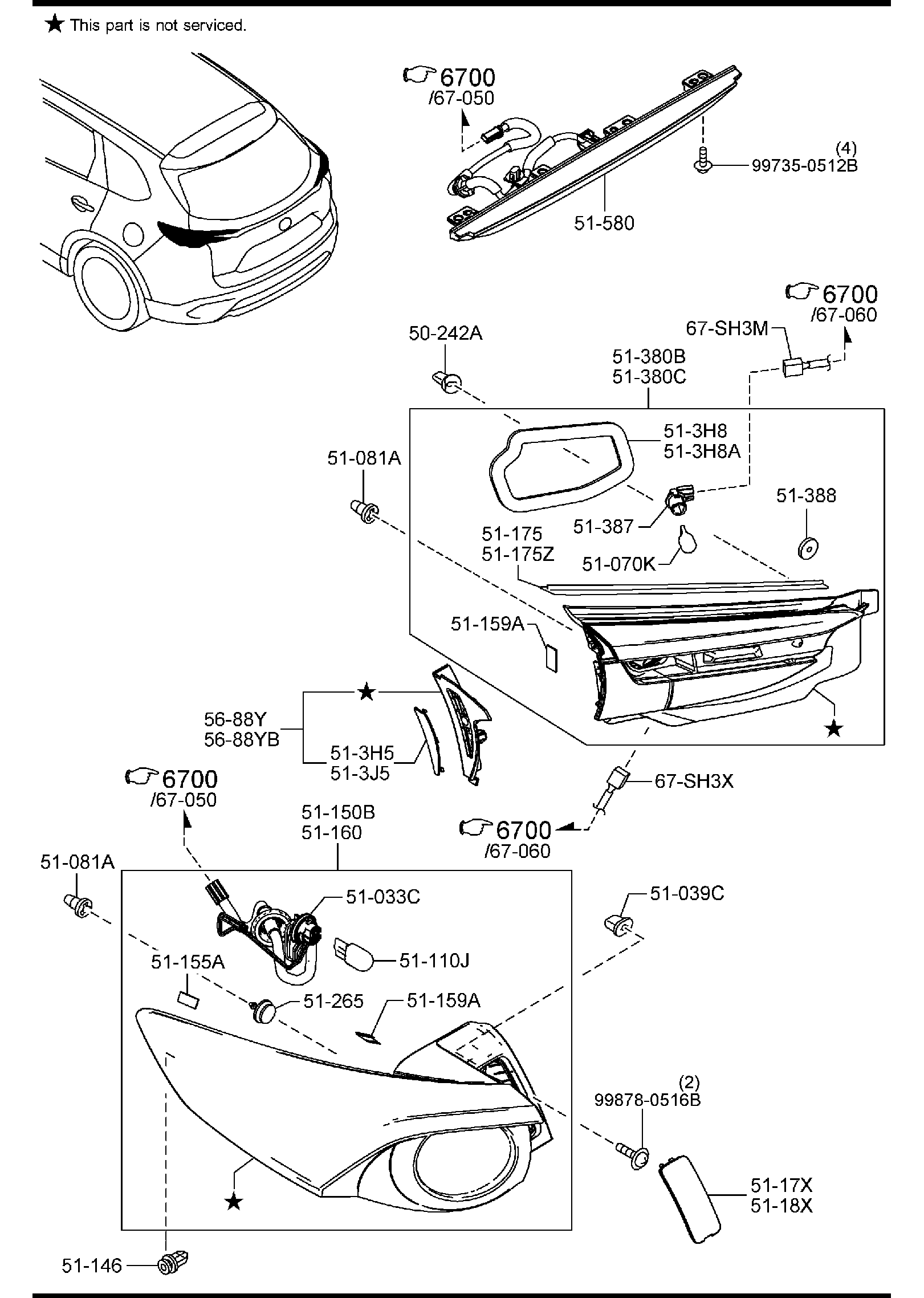 Diagram REAR COMBINATION LAMPS for your 2016 Mazda MX-5 Miata   