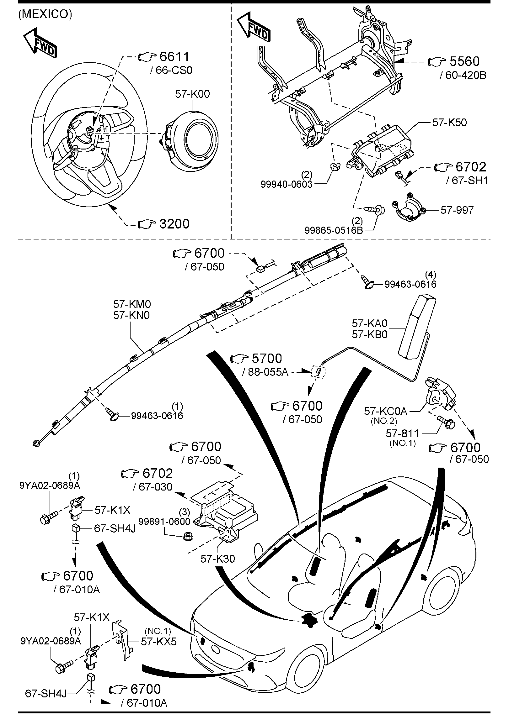 Diagram AIR BAG for your 2019 Mazda CX-9   