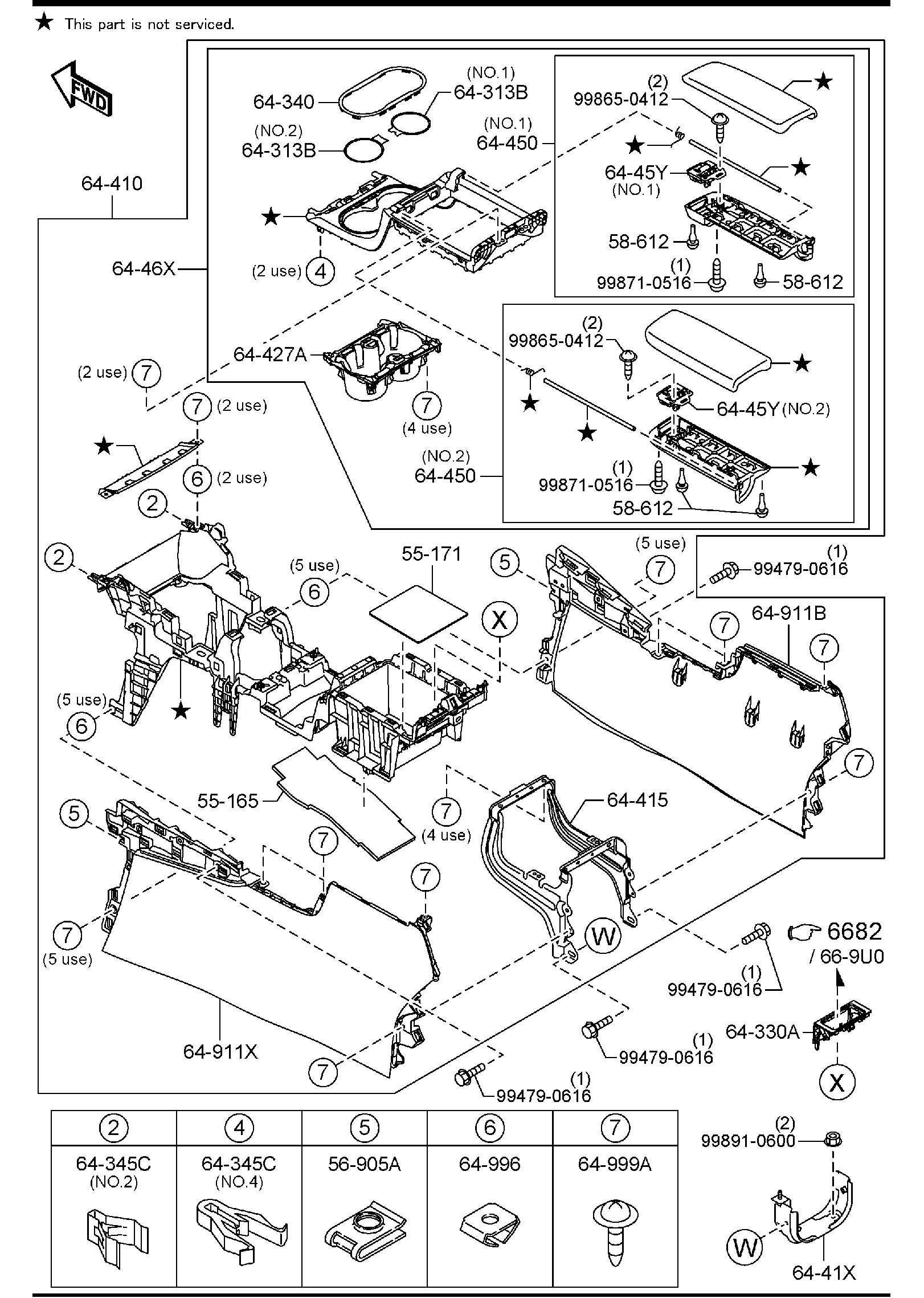 Diagram CONSOLE for your Mazda Mazda6  