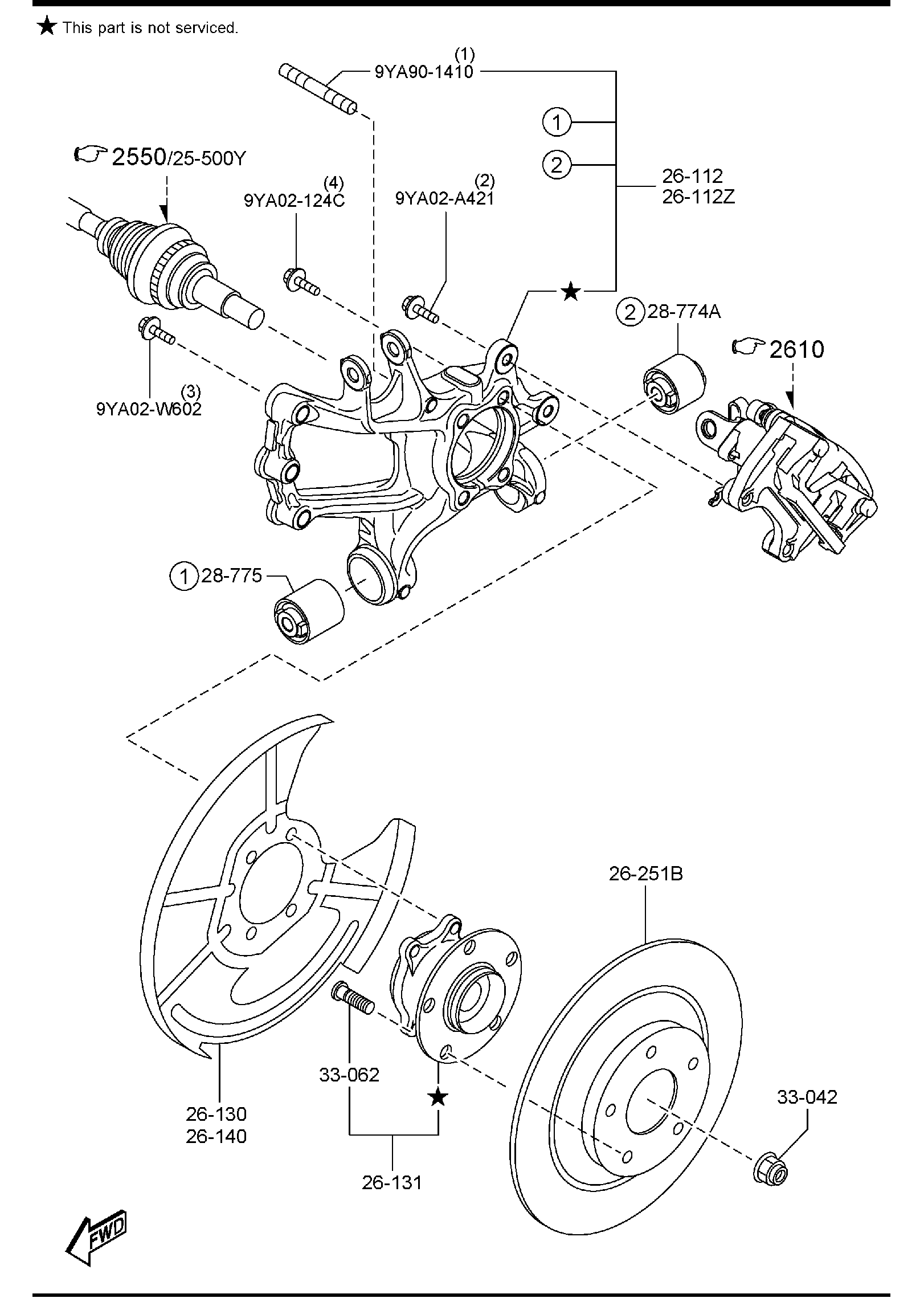 Diagram REAR AXLE (4WD) for your 2017 Mazda CX-9  BASE 