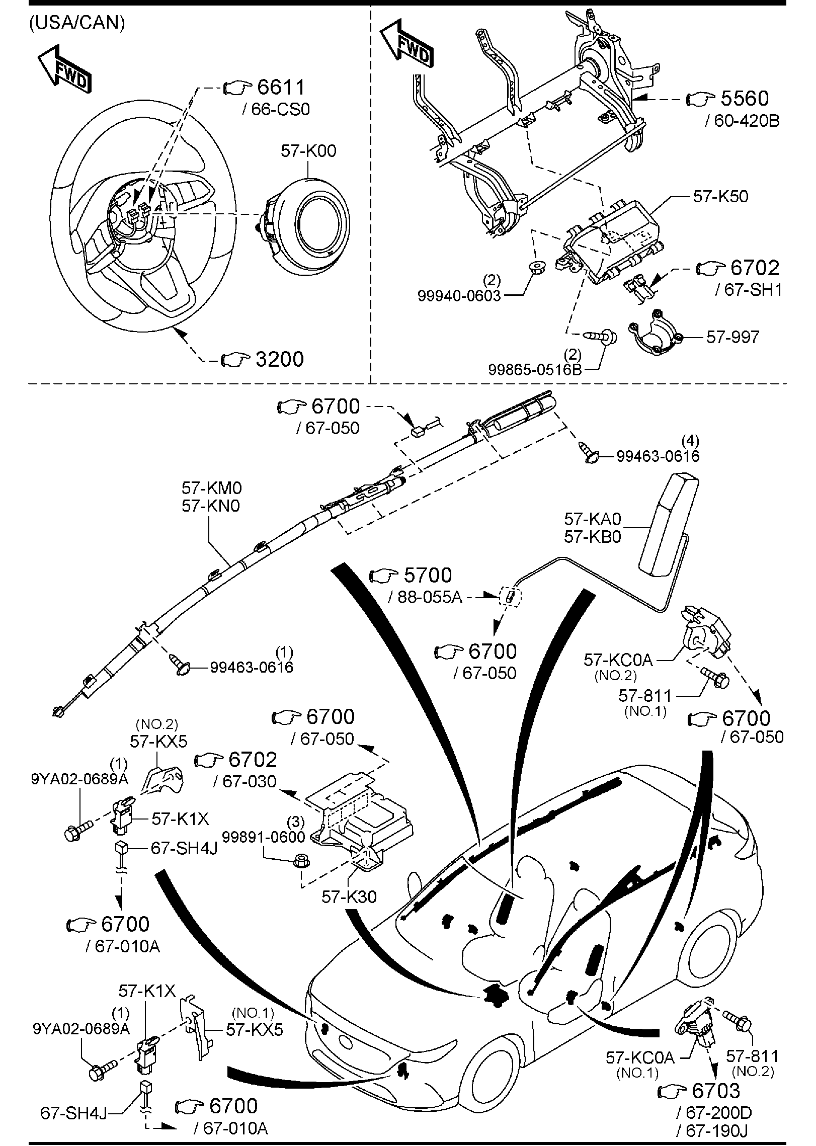 Diagram AIR BAG for your 2020 Mazda CX-30   
