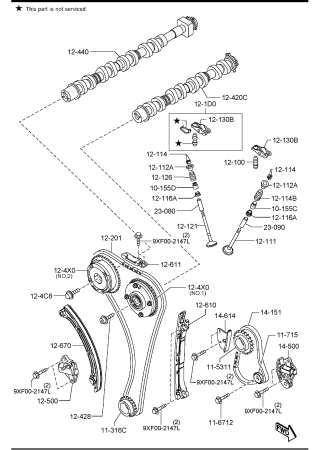 Diagram VALVE SYSTEM for your 2006 Mazda Mazda6  SEDAN GRAND SPORT 