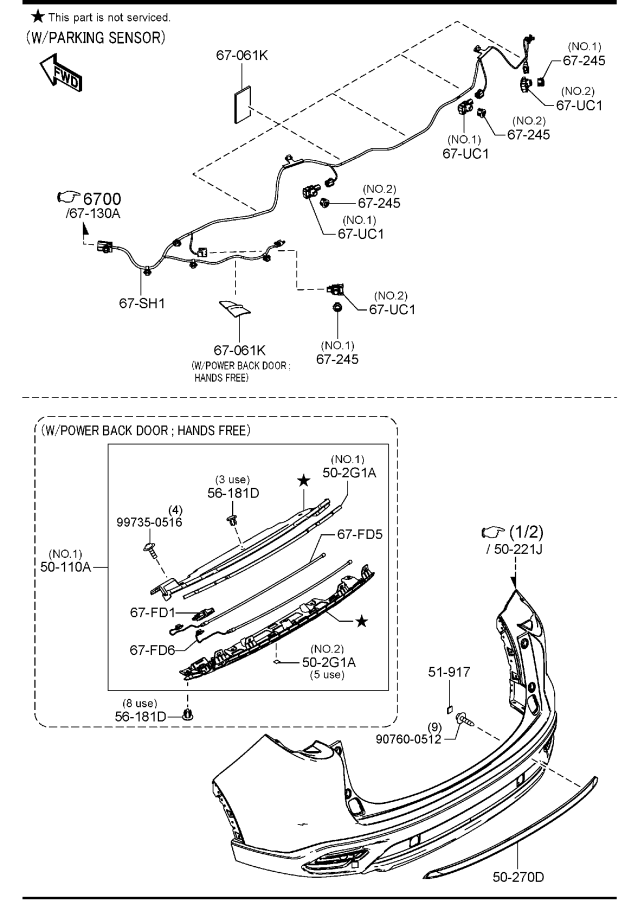 Diagram REAR BUMPER for your 2007 Mazda B2300   