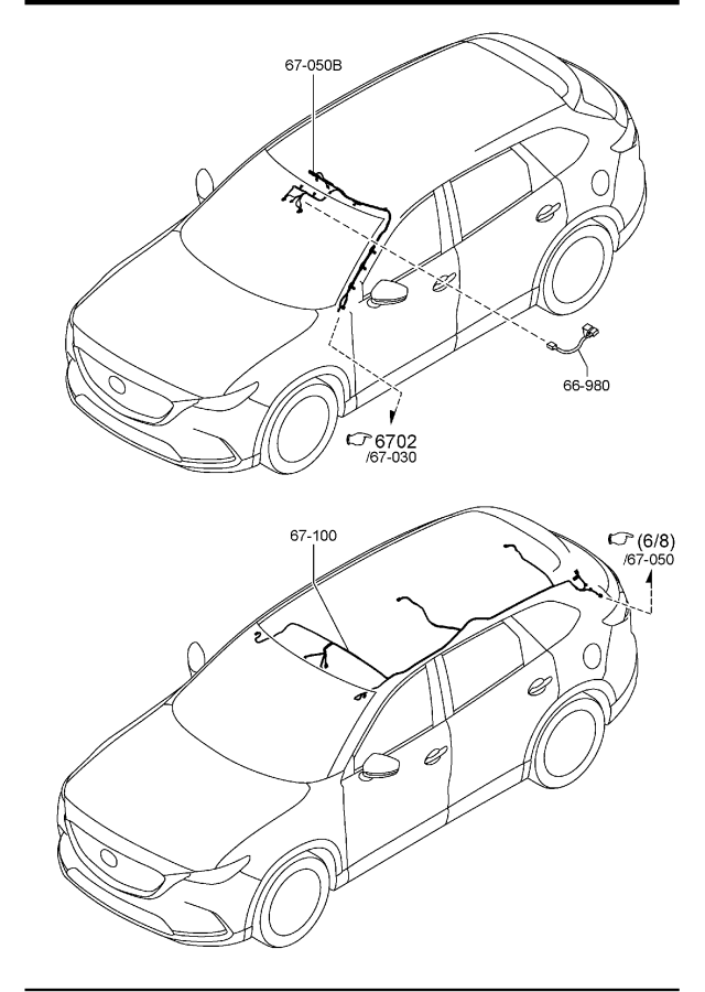 Diagram FRONT & REAR WIRING HARNESSES (MEXICO) for your 2014 Mazda Mazda5   