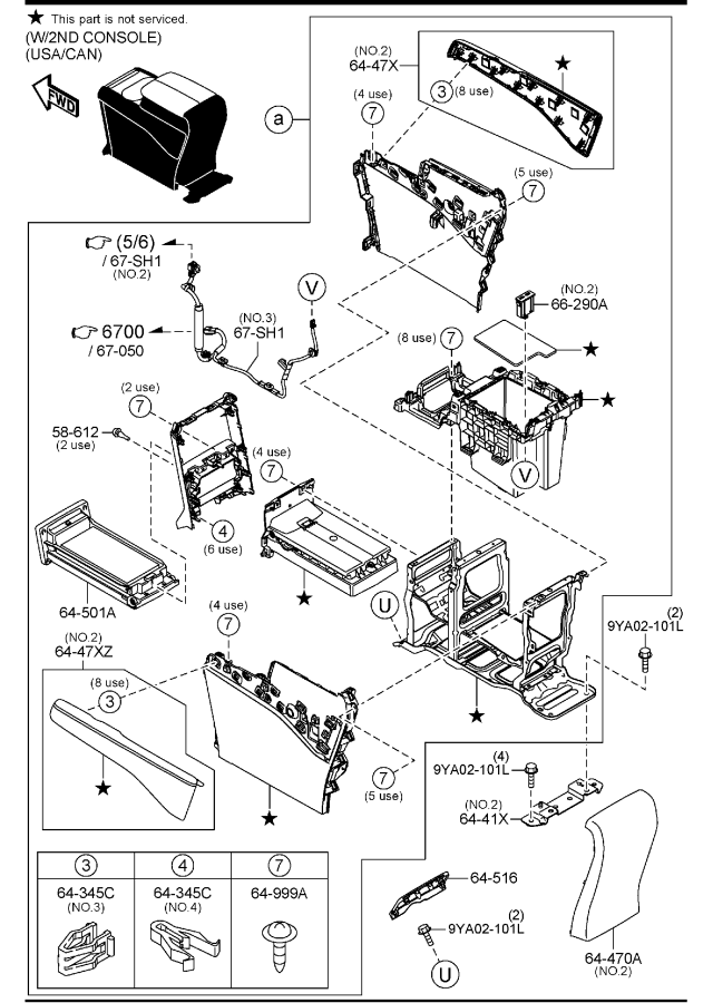 Diagram CONSOLE for your Mazda Mazda6  
