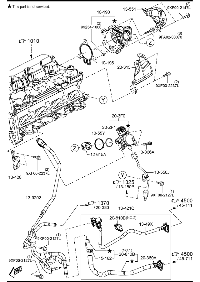Diagram FUEL SYSTEM (PYUL) for your 2005 Mazda Mazda3 2.3L AT HATCHBACK SP 
