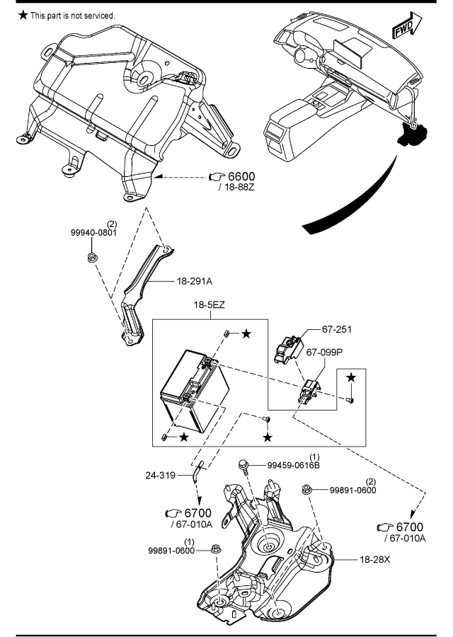 Diagram BATTERY (PYUL) for your 2009 Mazda MX-5 Miata   