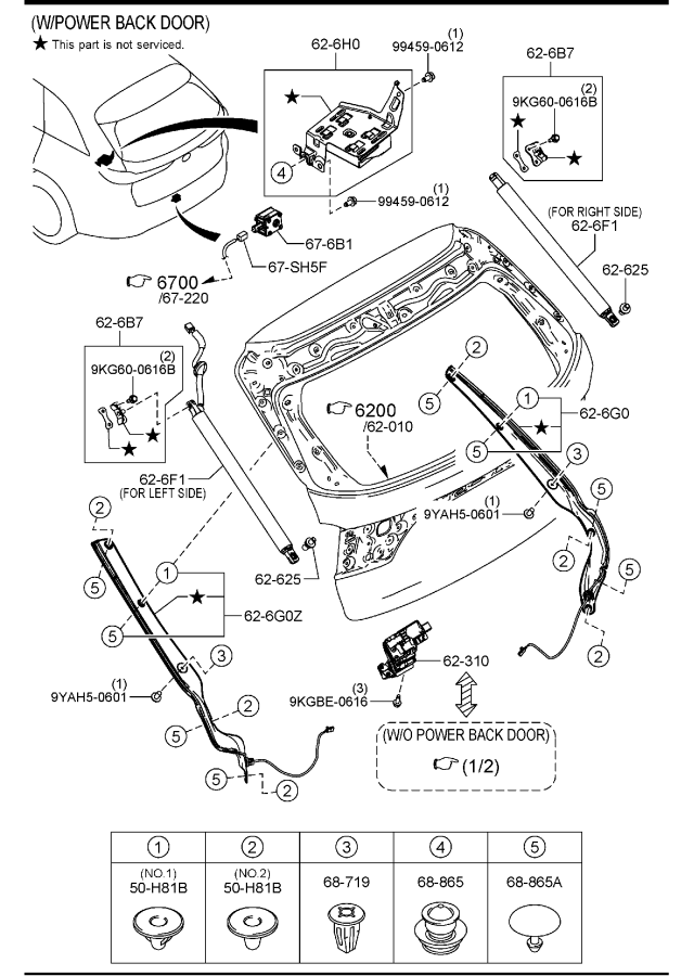 Full size assembly image of LIFT GATE MECHANISMS (1/2)