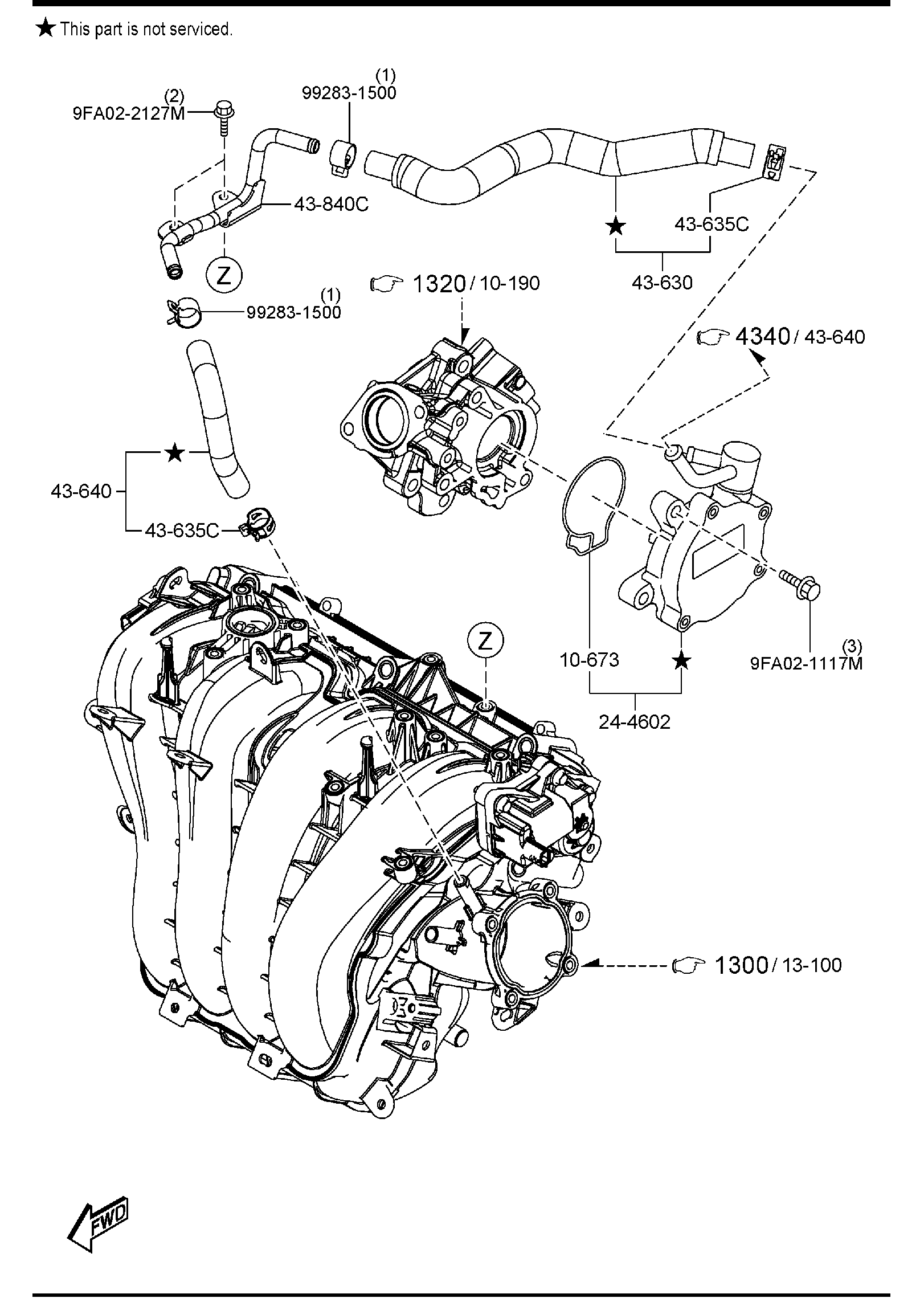 Diagram VACUUM PUMP (W/O TURBO) for your 2019 Mazda CX-9 2.5L AT 2WD GRAND TOUR 