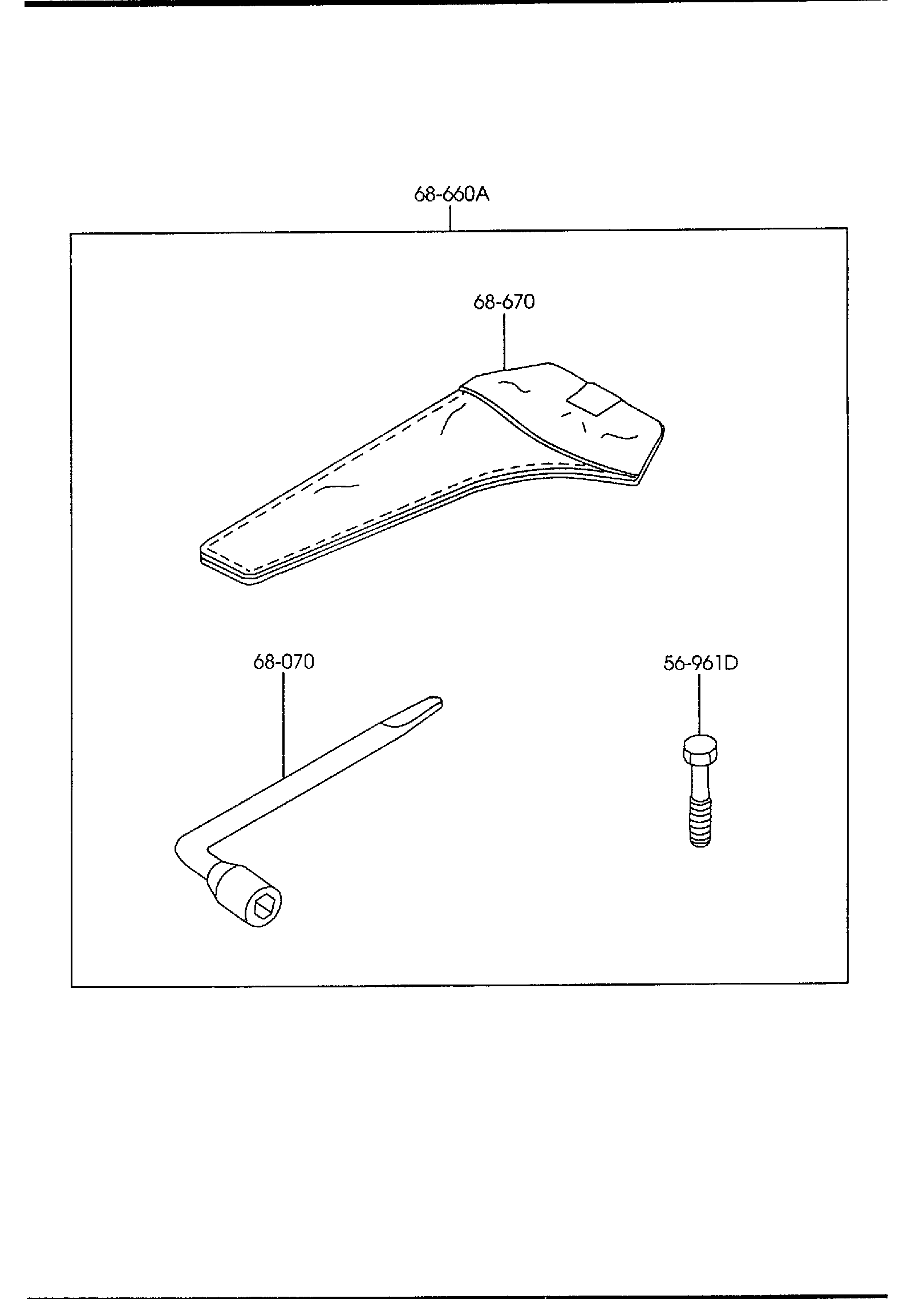 Diagram SERVICE TOOLS for your Mazda