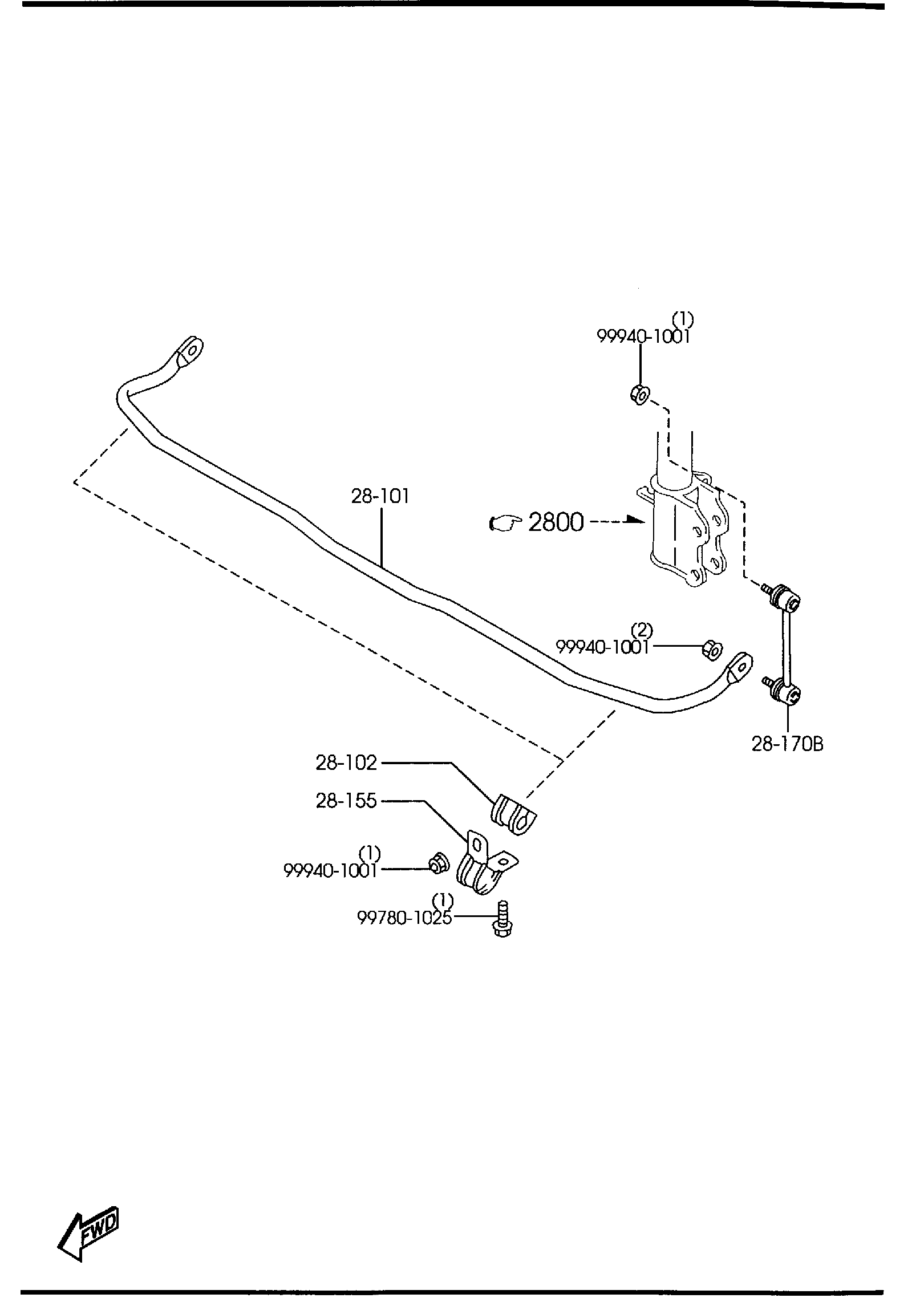 Diagram REAR STABILIZER for your 2012 Mazda Mazda5 2.5L MT 2WD SPORT WAGON 