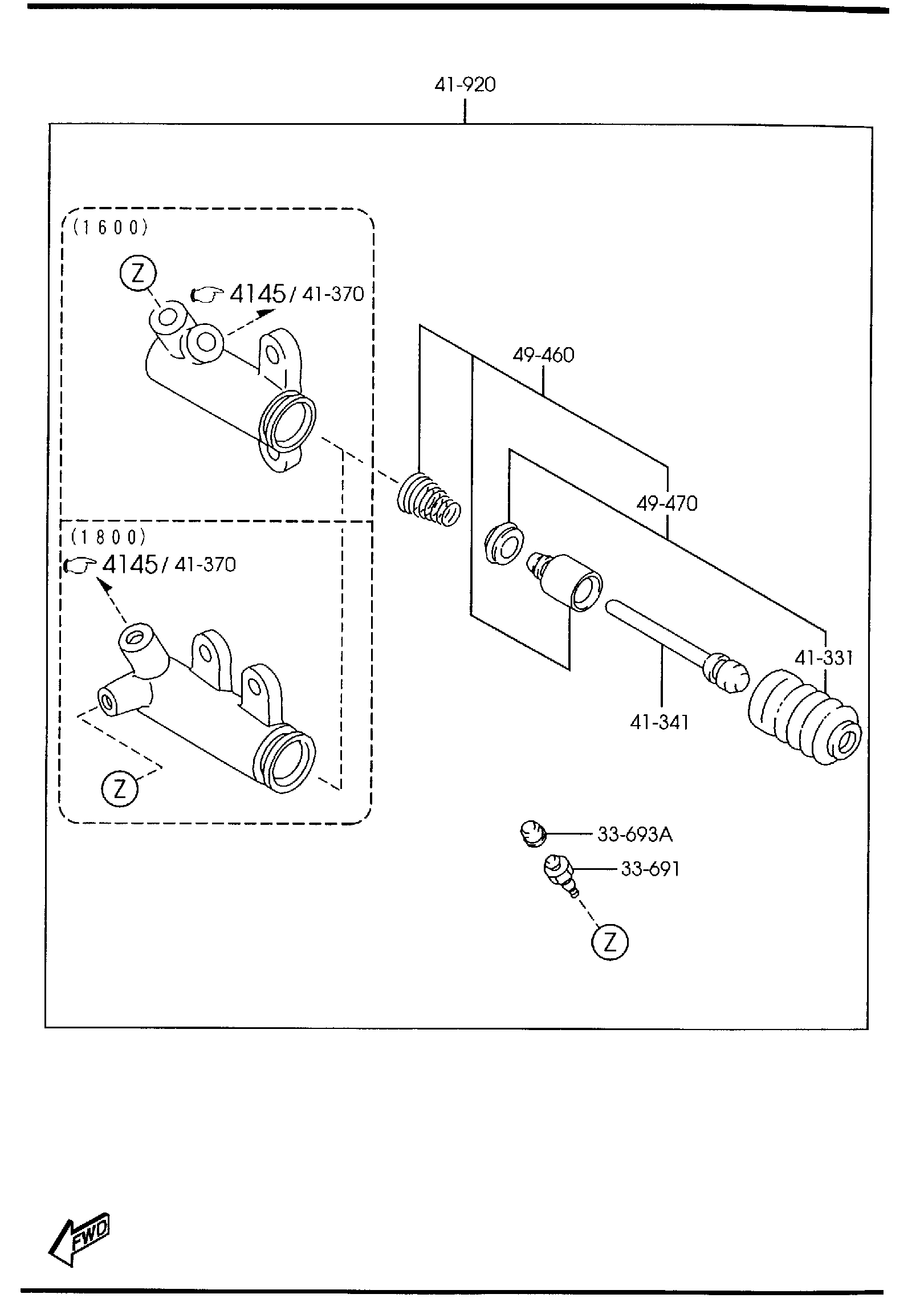 Diagram CLUTCH RELEASE & MASTER CYLINDERS (MANUAL TRANSMISSION) for your 2018 Mazda Mazda3  SEDAN SPORT (VIN Begins: 3MZ) 