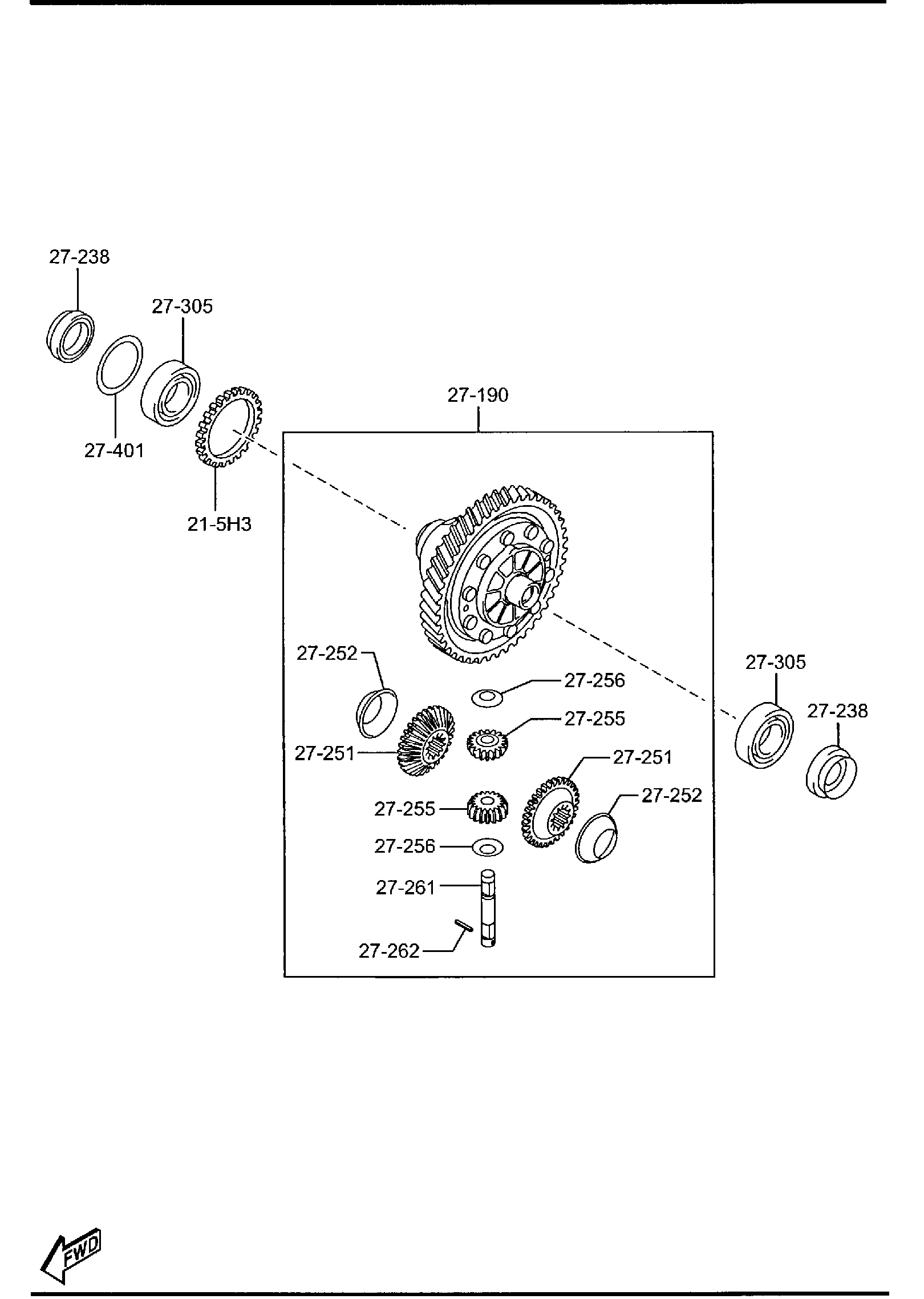 Diagram FRONT DIFFERENTIALS (AT) for your 2014 Mazda MX-5 Miata   