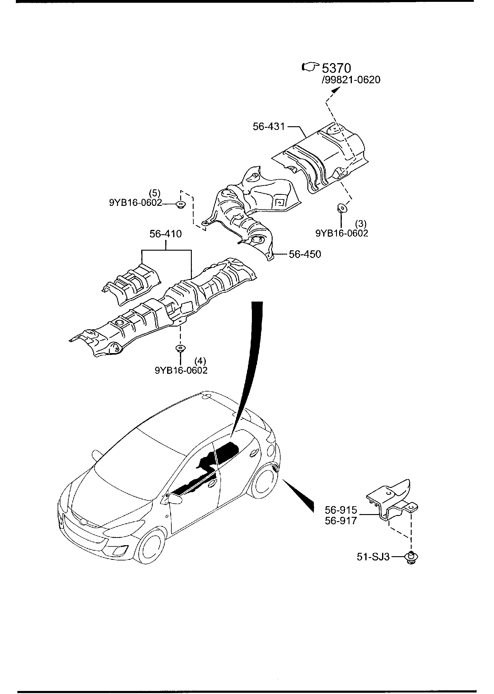 Diagram FLOOR ATTACHMENTS for your Mazda